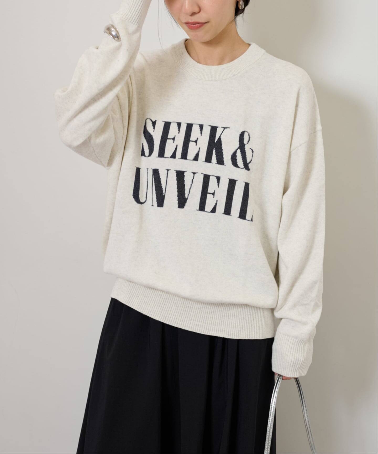 ジャーナルスタンダードレリューム コットンカシミヤミックスロゴニット セール】《一部WEB限定》コットンカシミヤミックスロゴニット（ニット