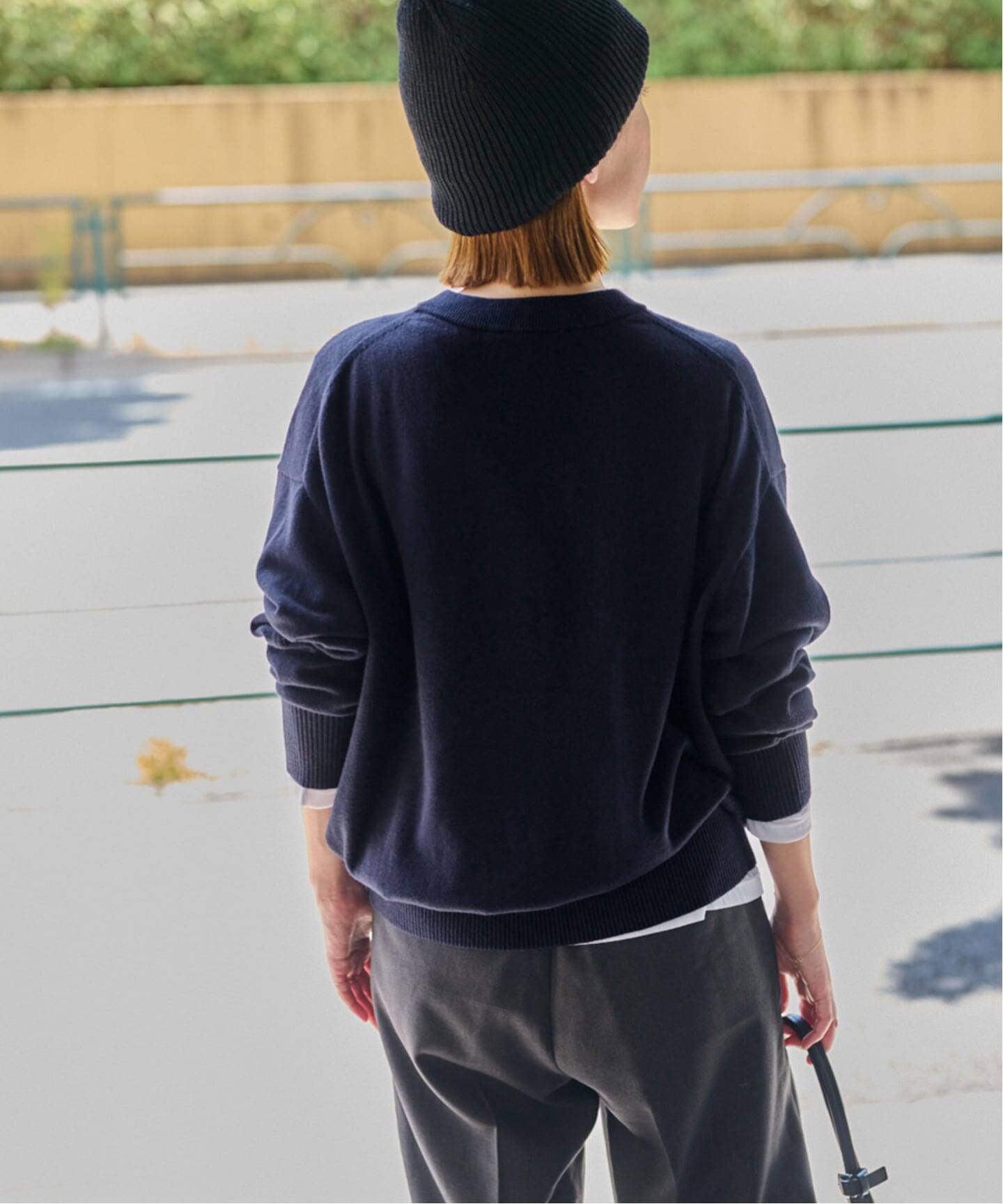 一部WEB限定》コットンカシミヤミックスロゴニット（ニット／セーター