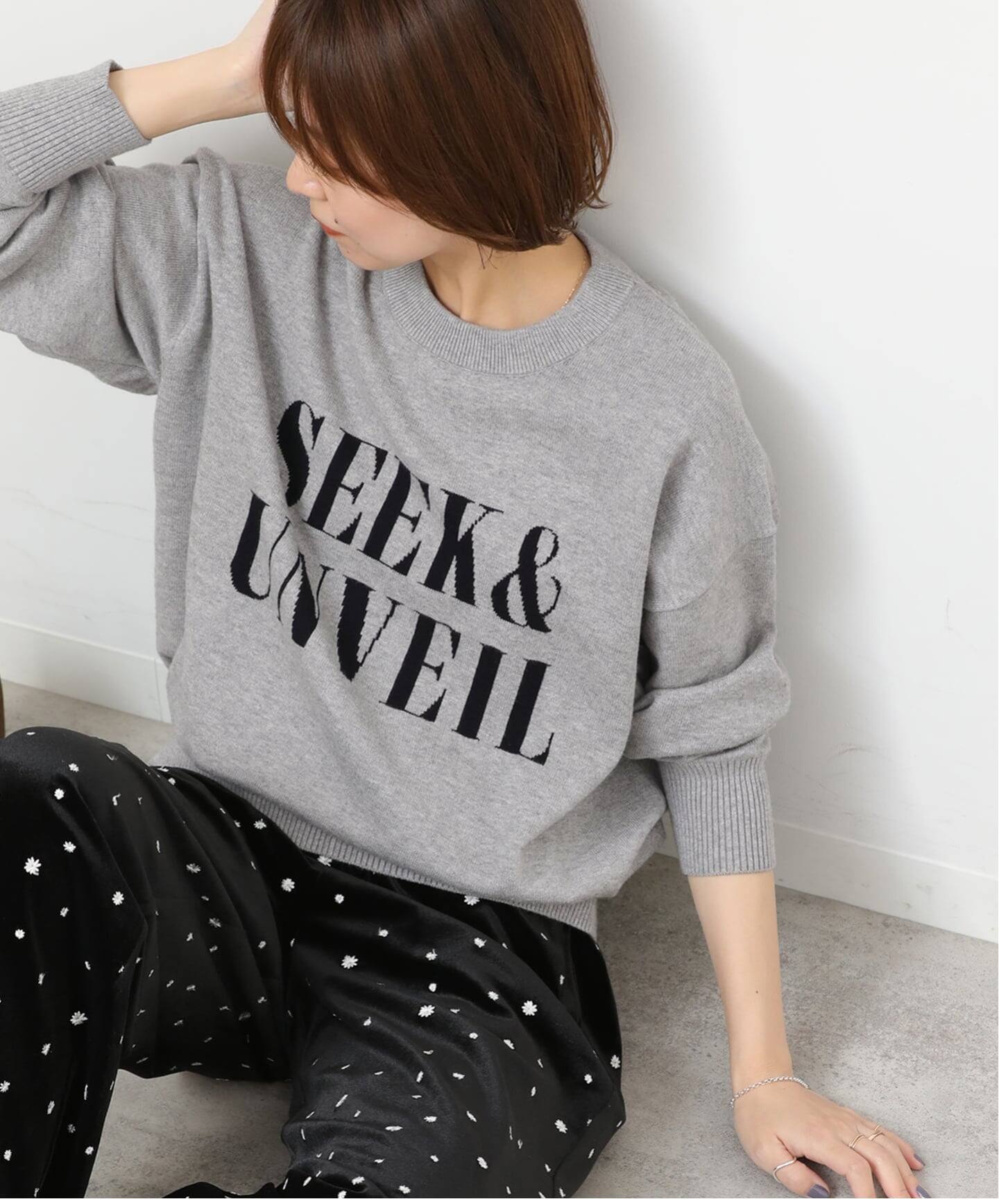 一部WEB限定》コットンカシミヤミックスロゴニット（ニット／セーター 