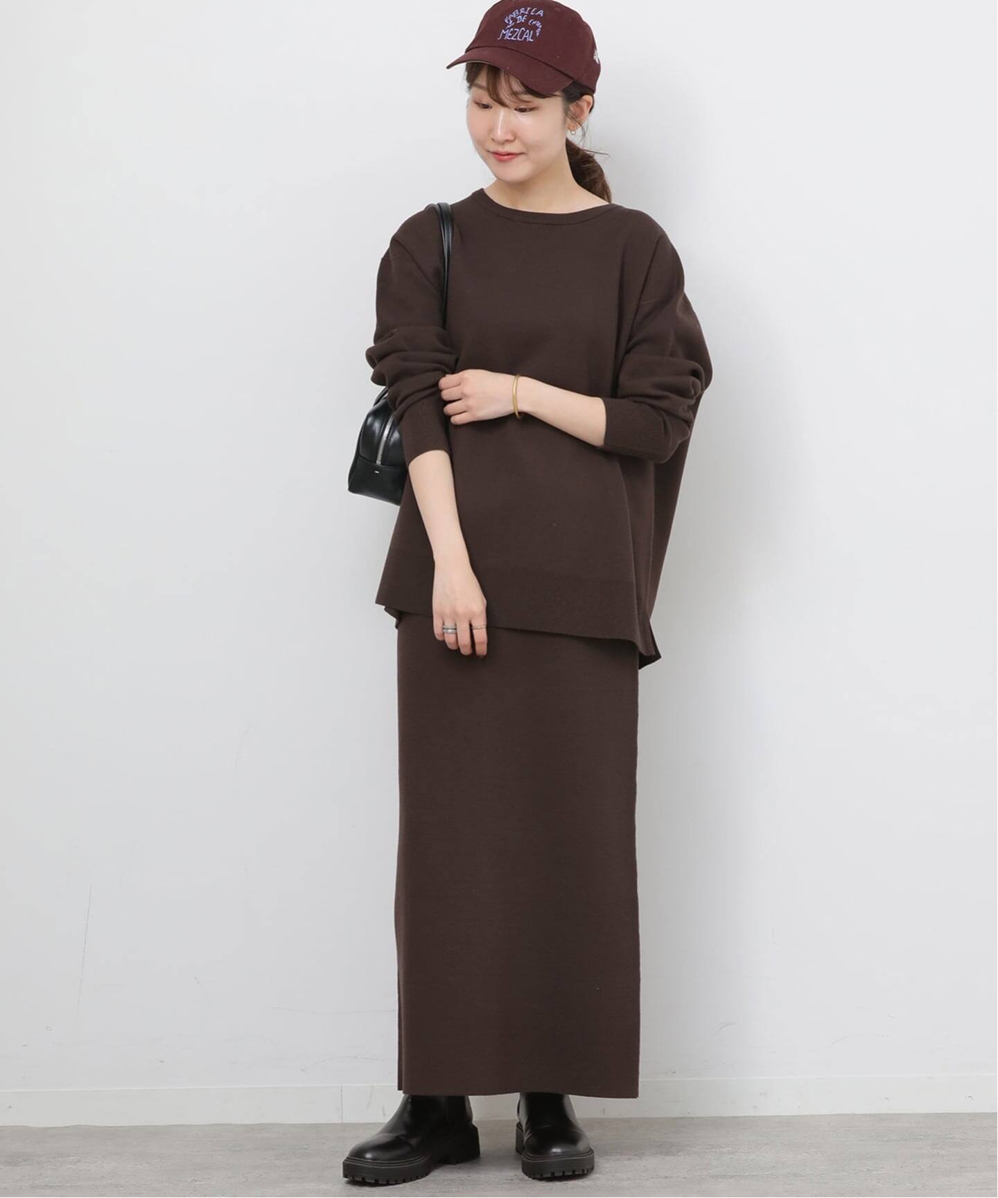 追加》ウォッシャブルミラノリブIラインスカート（ロング・マキシ丈