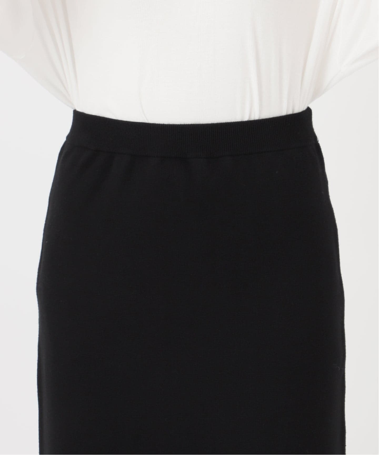 追加》ウォッシャブルミラノリブIラインスカート（ロング・マキシ丈