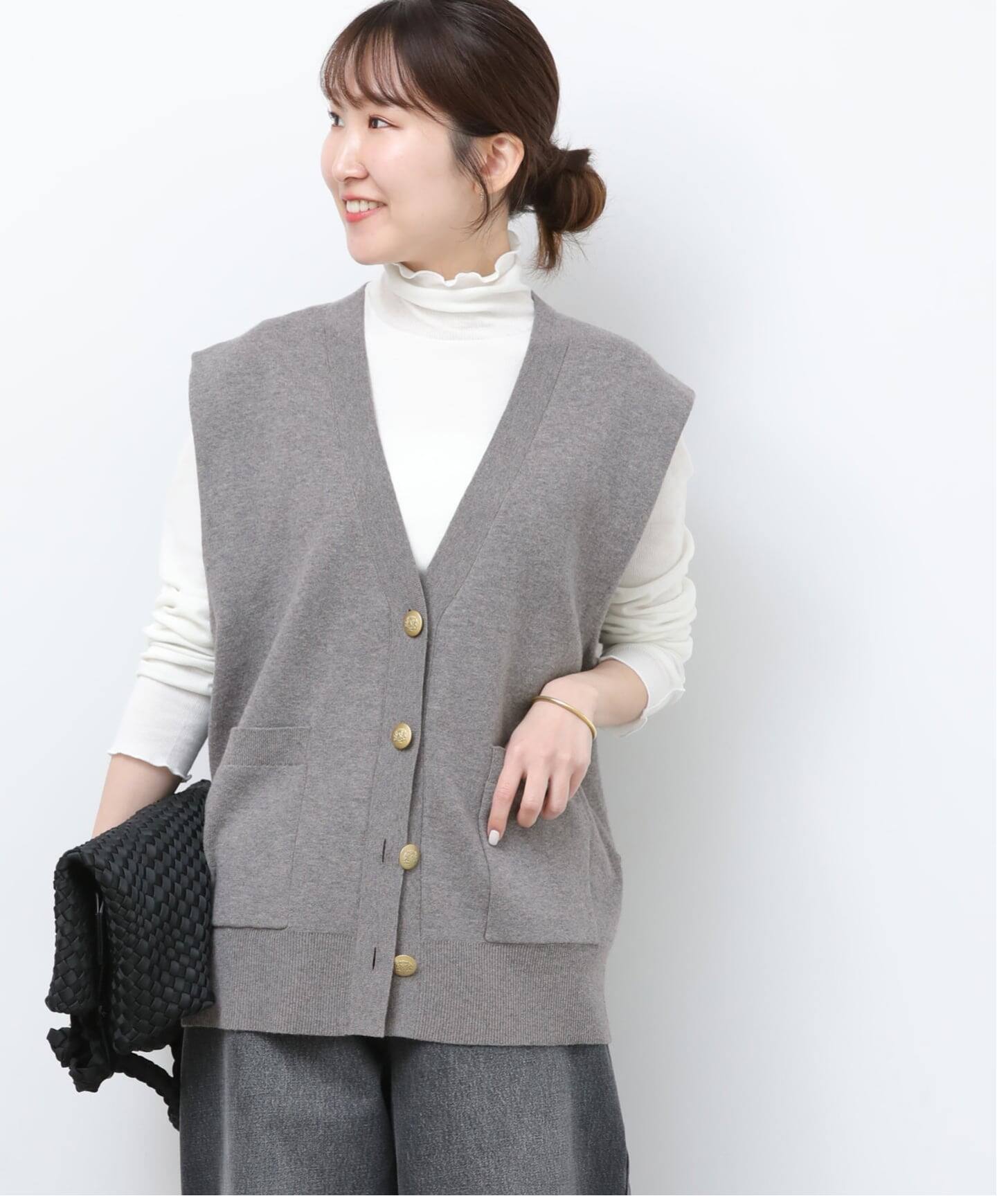 コットンカシミヤミックスダブルニットベスト（ベスト）｜JOURNAL