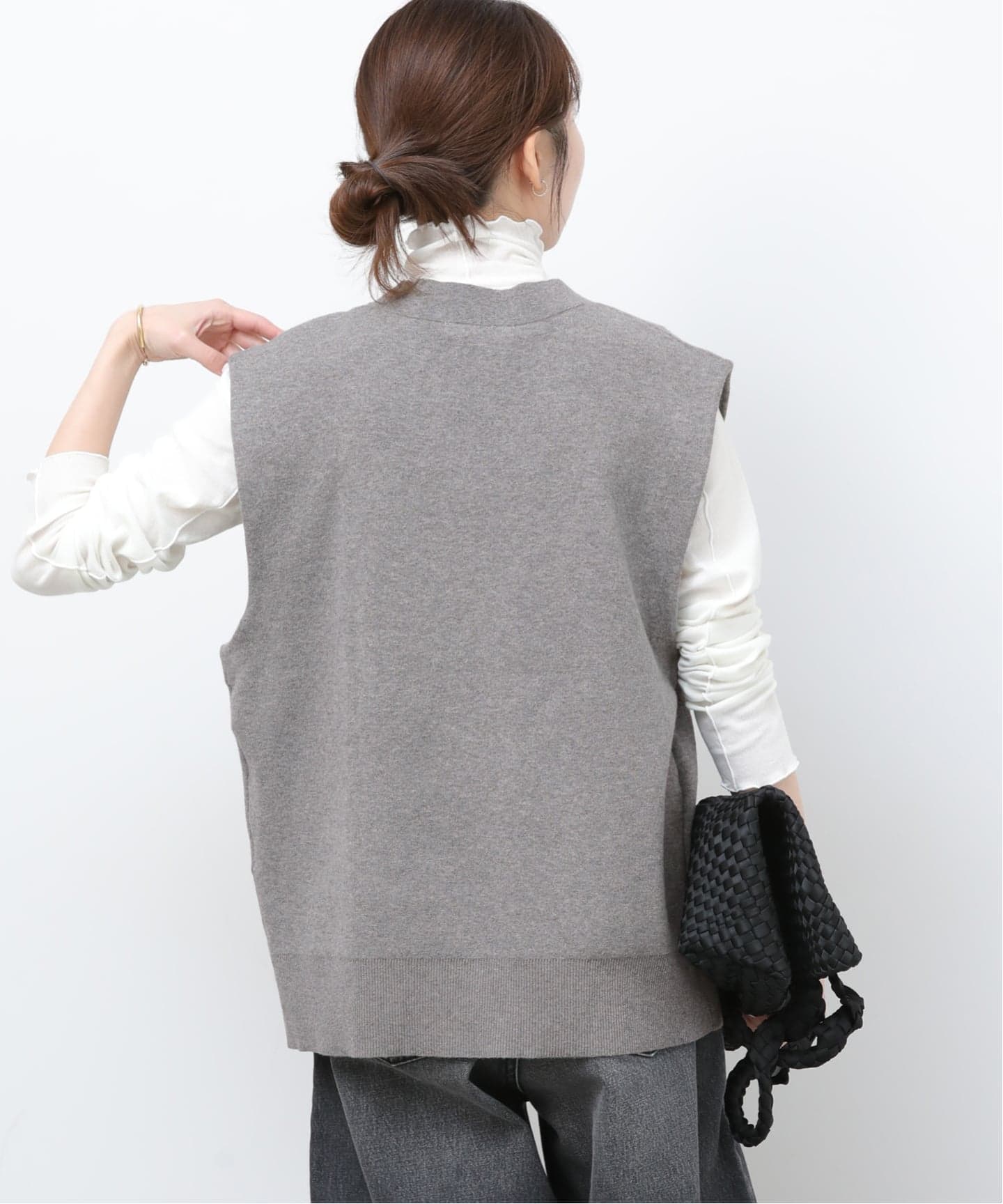 コットンカシミヤミックスダブルニットベスト（ベスト）｜JOURNAL