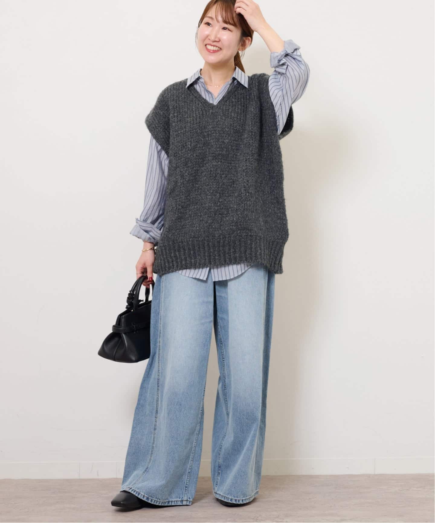 TRICOTS JEAN MARC/トリコ・ジャンマルク】V/N VEST：ニットベスト