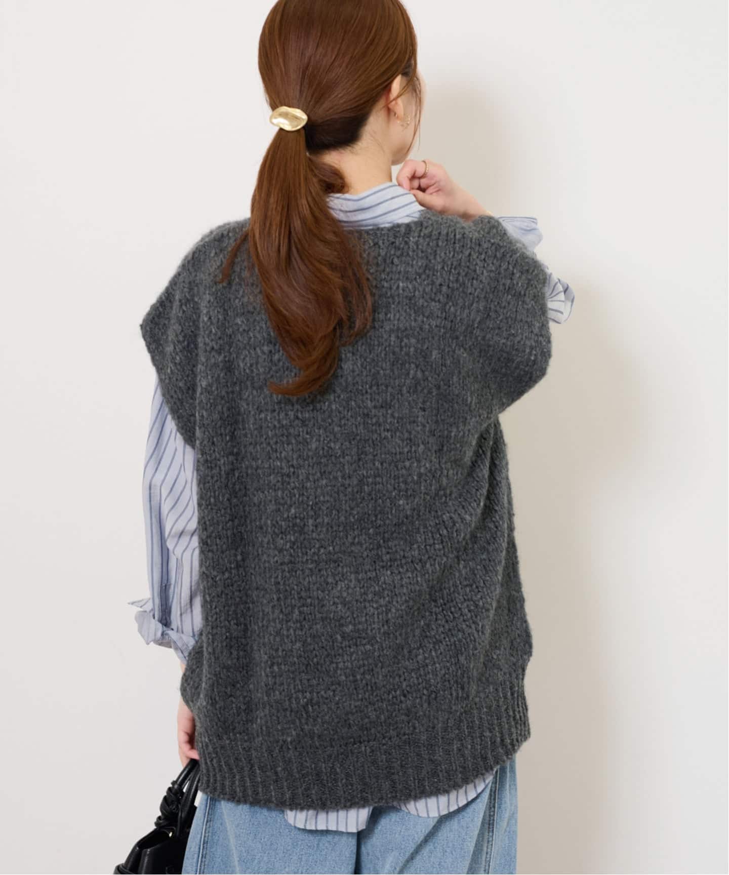 TRICOTS JEAN MARC/トリコ・ジャンマルク】V/N VEST：ニットベスト