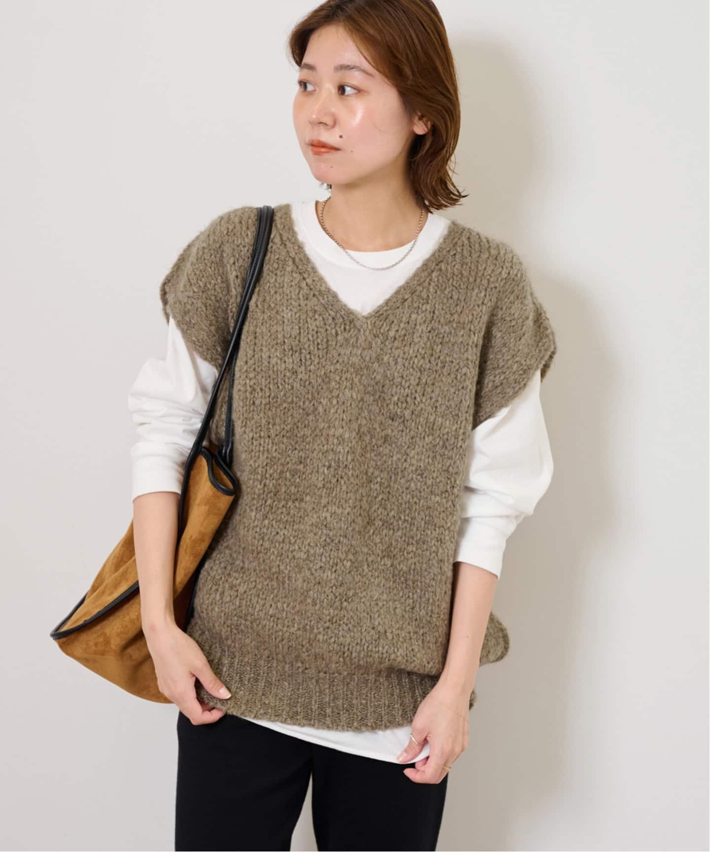 TRICOTS JEAN MARC/トリコ・ジャンマルク】V/N VEST：ニットベスト