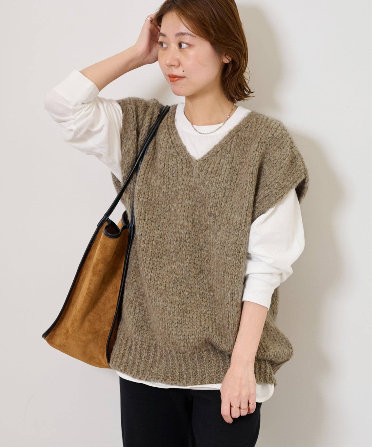 TRICOTS JEAN MARC/トリコ・ジャンマルク】V/N VEST：ニットベスト