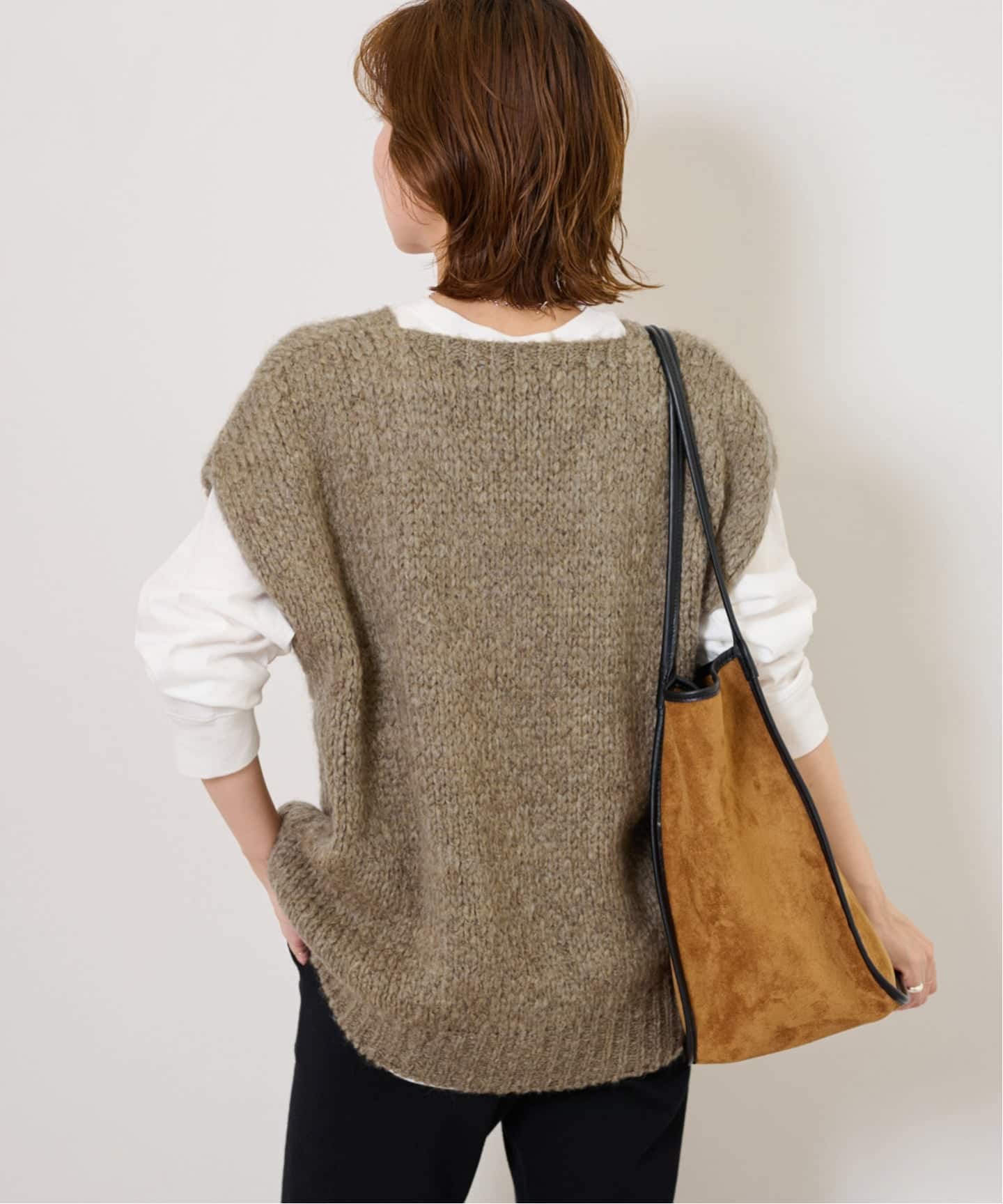 TRICOTS JEAN MARC/トリコ・ジャンマルク】V/N VEST：ニットベスト