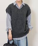 【TRICOTS JEAN MARC/トリコ・ジャンマルク】V/N VEST：ニットベスト