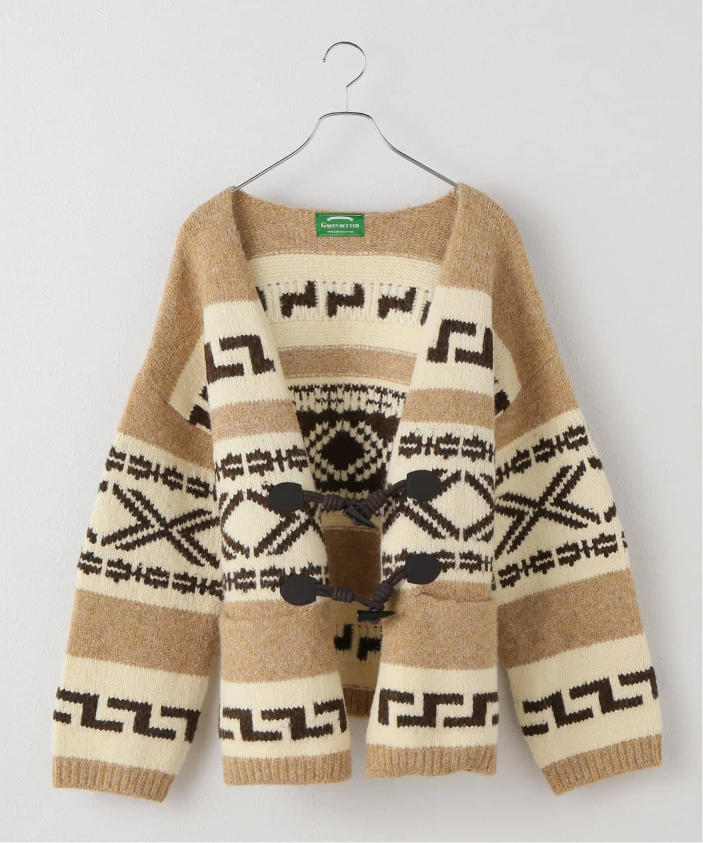 【NEW】ジャーナルスタンダード レリューム（JOURNAL STANDARD relume）/【GREEN BUTTER/グリーンバター】 Alpaca Duffle Cardigan GREEN BUTTER/グリーンバター】 Alpaca Duffle Cardigan（カーディガン