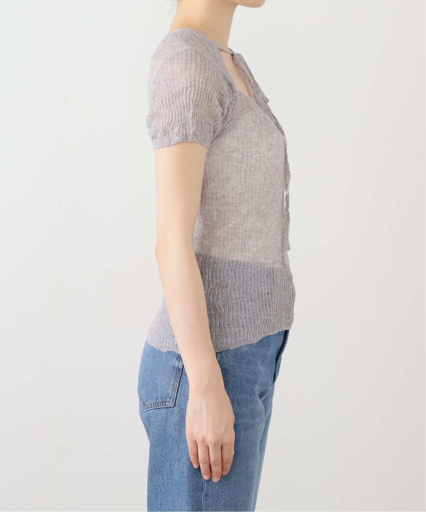 TODAYFUL/トゥデイフル】 2way Sheer Knittops（ニット