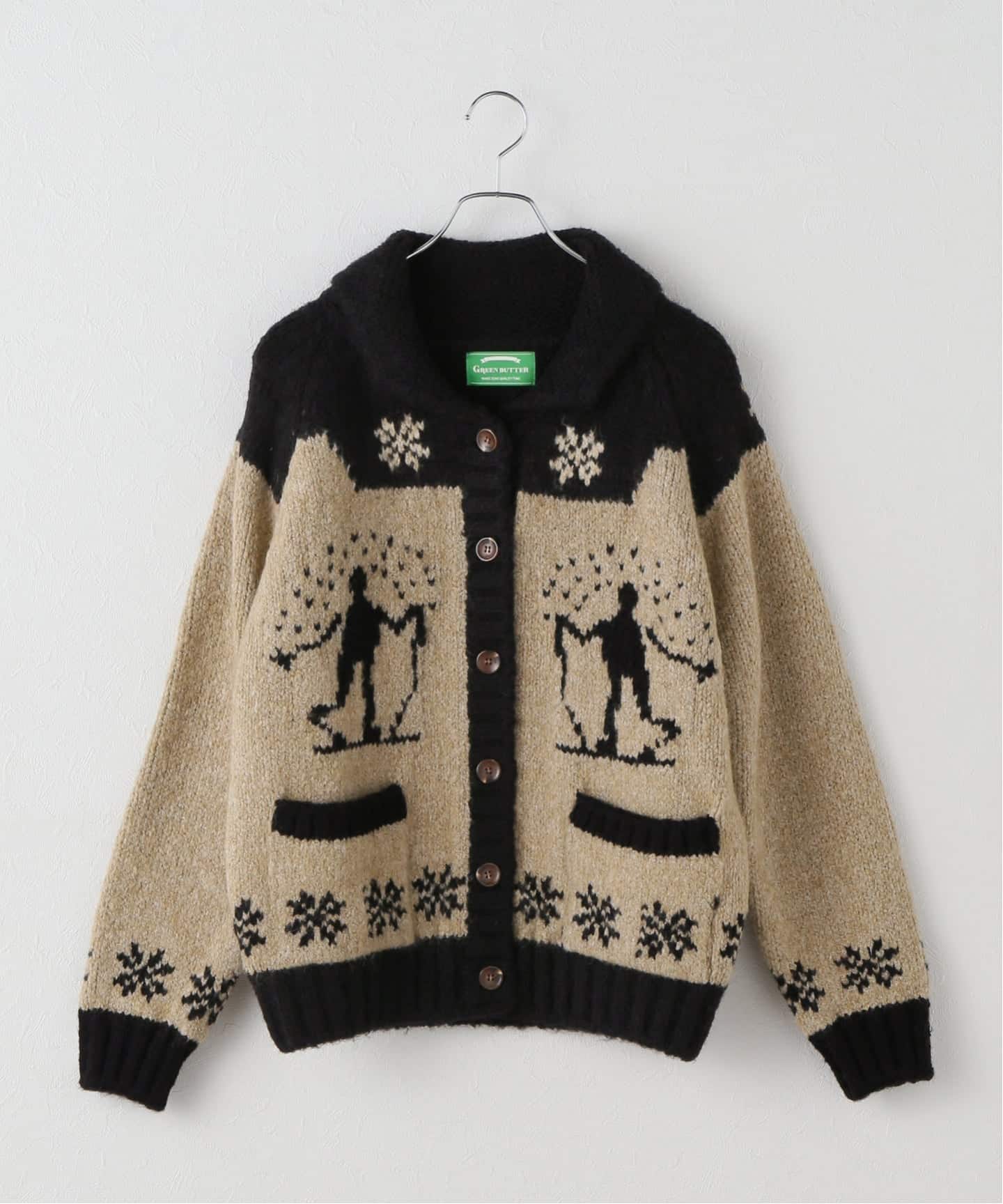 【NEW】ジャーナルスタンダード レリューム（JOURNAL STANDARD relume）/【GREEN BUTTER/グリーンバター】  Cowichan Cardigan GREEN BUTTER/グリーンバター】 Snow Cowichan Cardigan（カーディガン