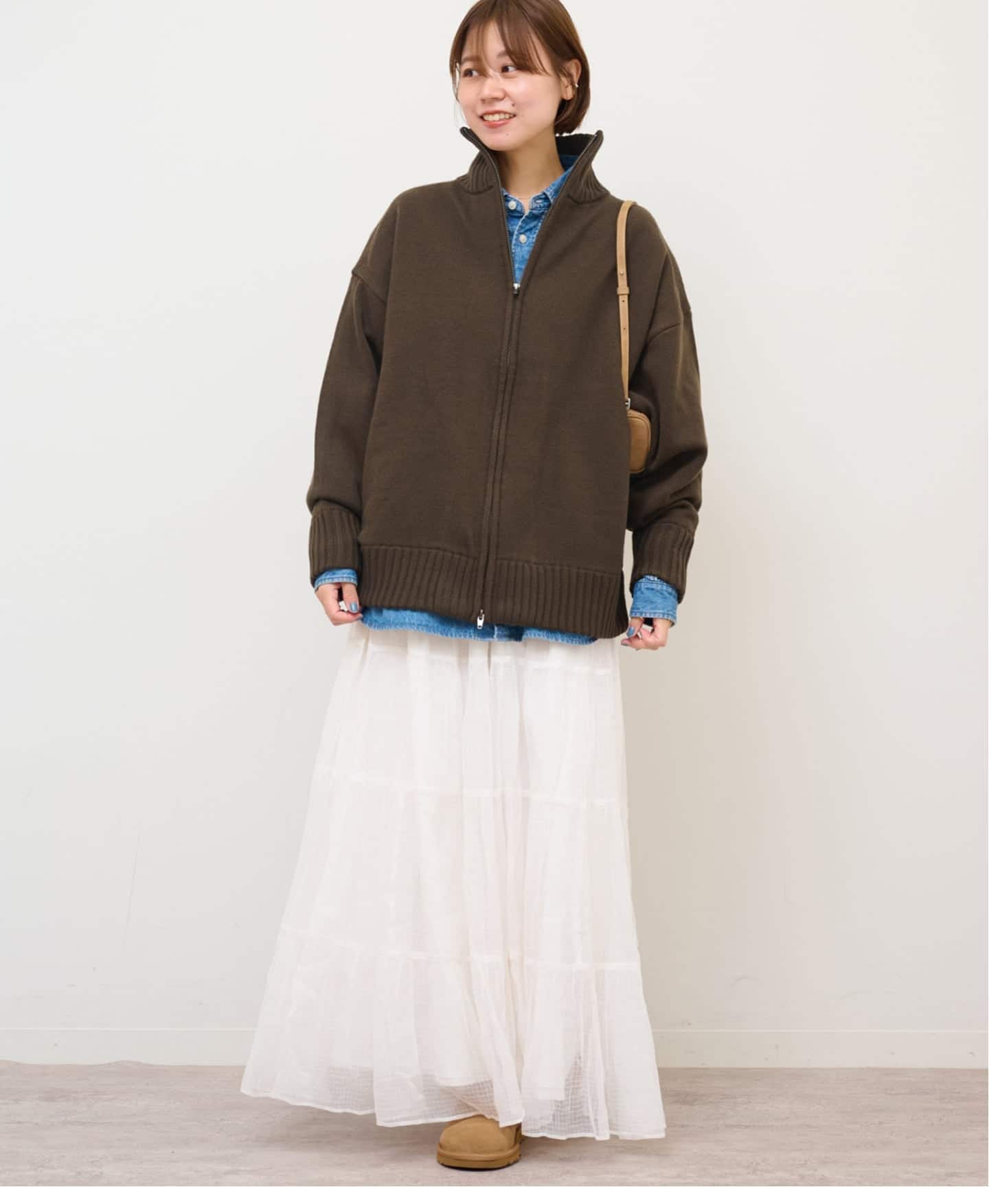 予約》別注【LOGAN Knitting Mills】ジップニット（カーディガン