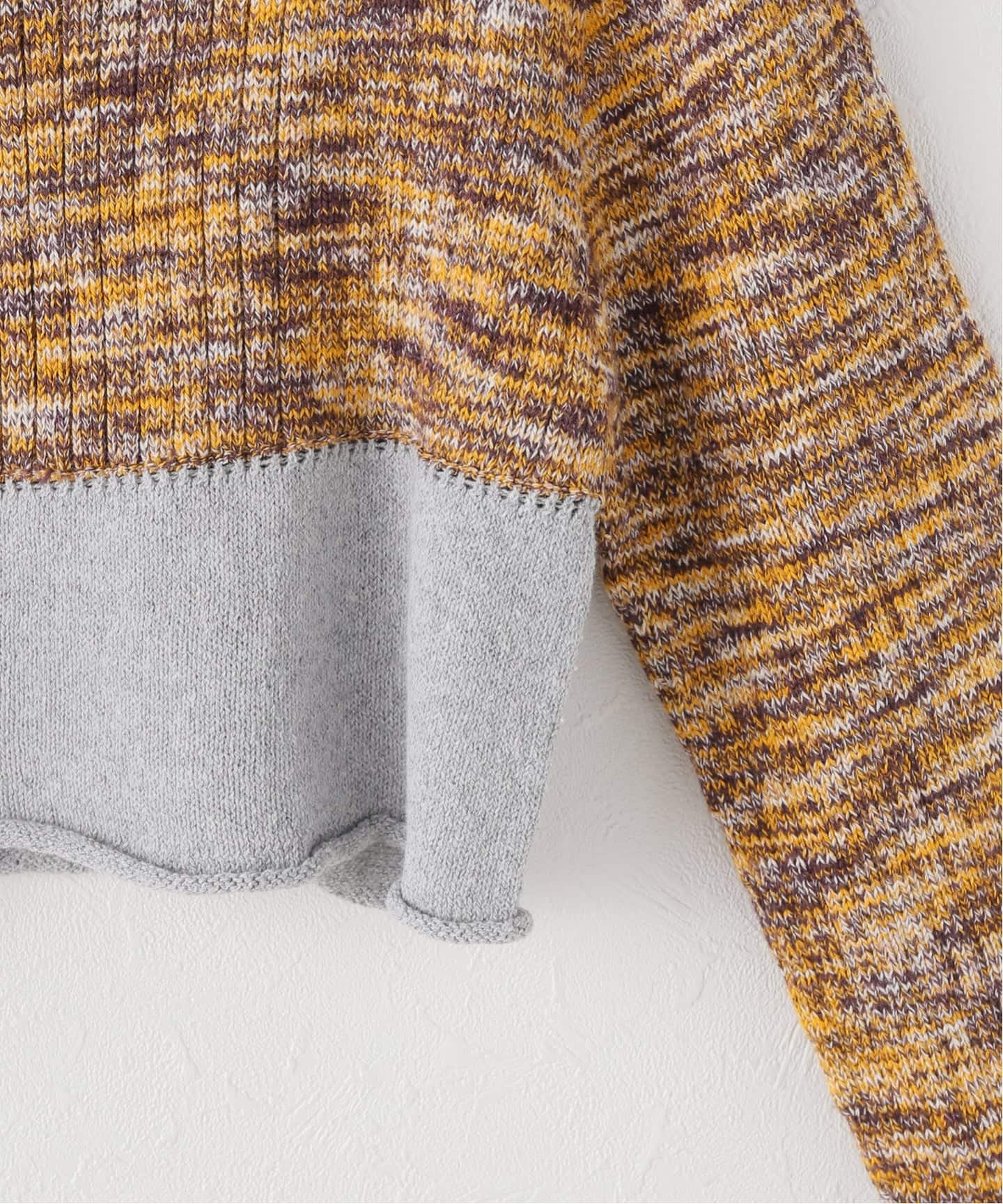 BASERANGE/ベースレンジ】WASTE CROPPED SWEATER（ニット／セーター