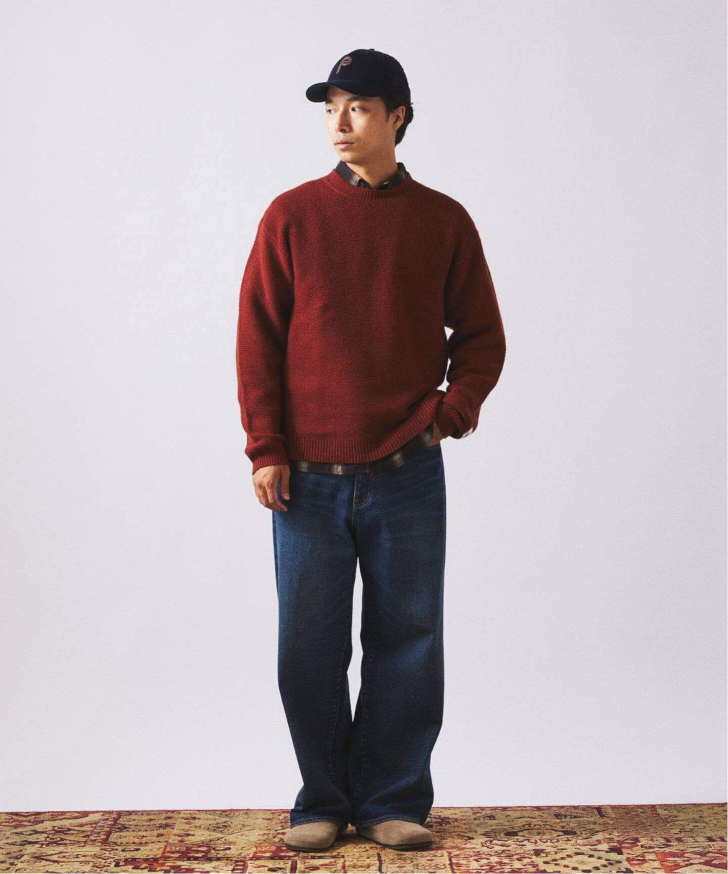 ハミルトン ウール ガーター クルーネック ニット（ニット／セーター