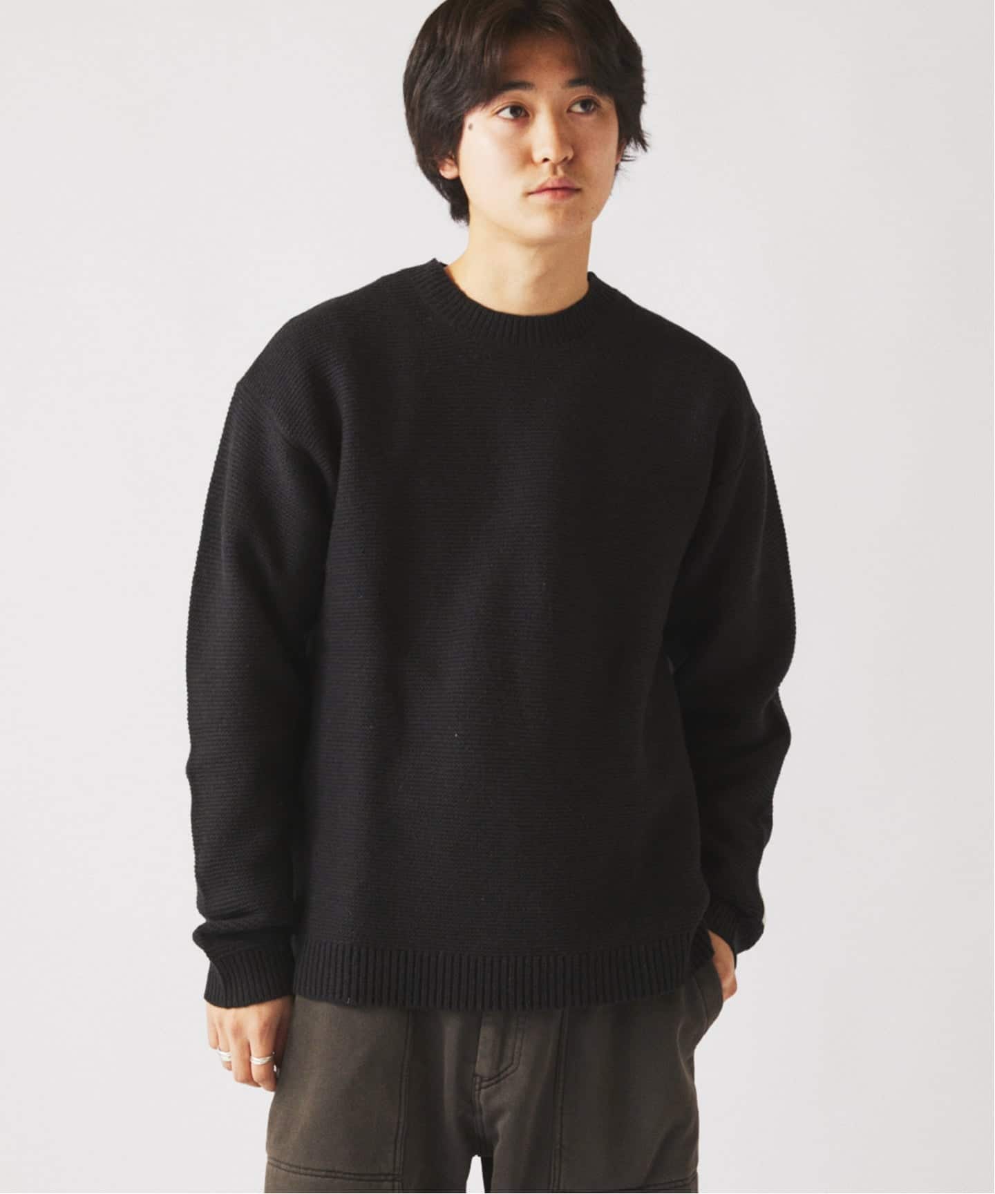 ハミルトン ウール ガーター クルーネック ニット（ニット／セーター