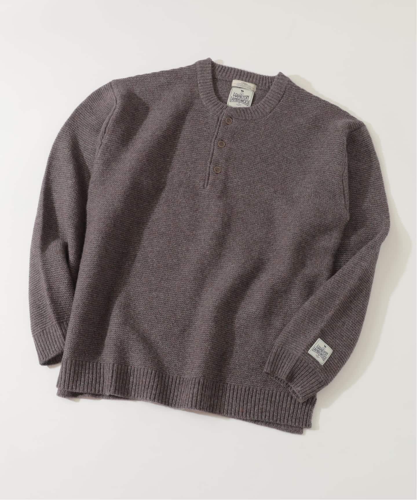 ハミルトン ウール ガーター ヘンリーネック（ニット／セーター