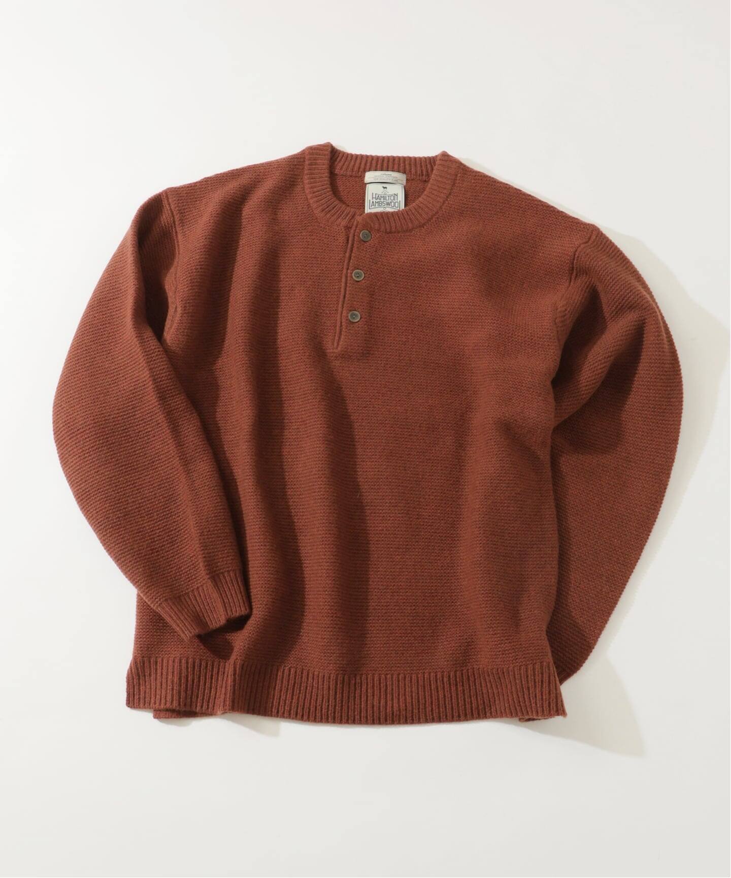 ハミルトン ウール ガーター ヘンリーネック（ニット／セーター