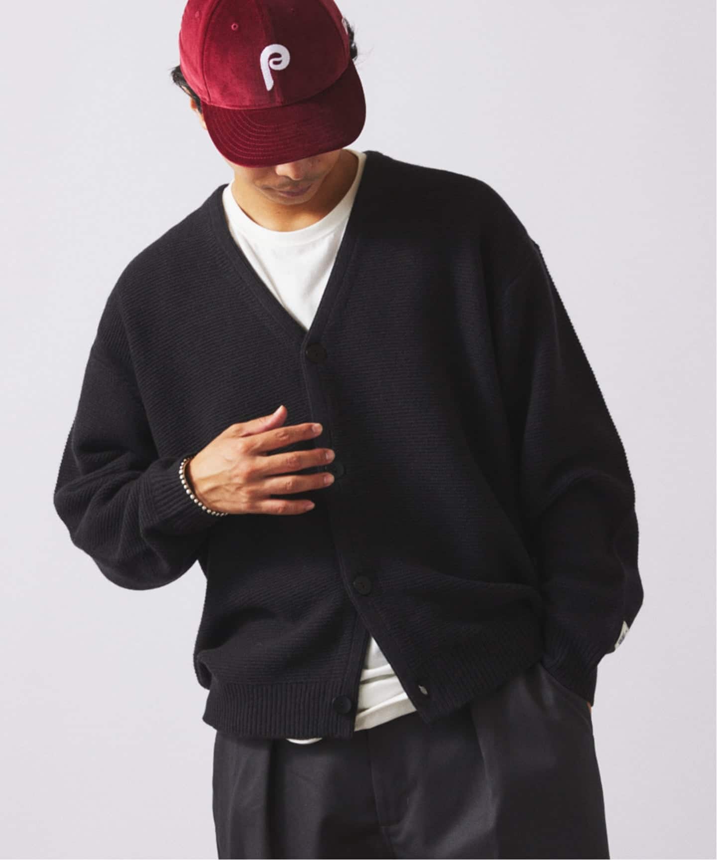 ハミルトン ウール ガーターカーディガン（ニット／セーター