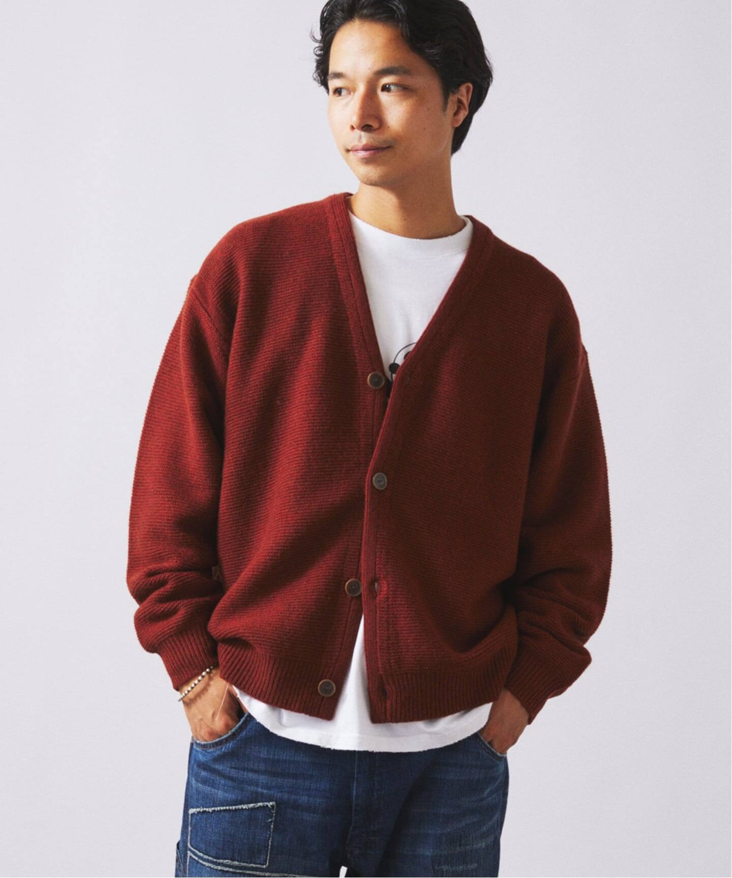 ハミルトン ウール ガーターカーディガン（ニット／セーター