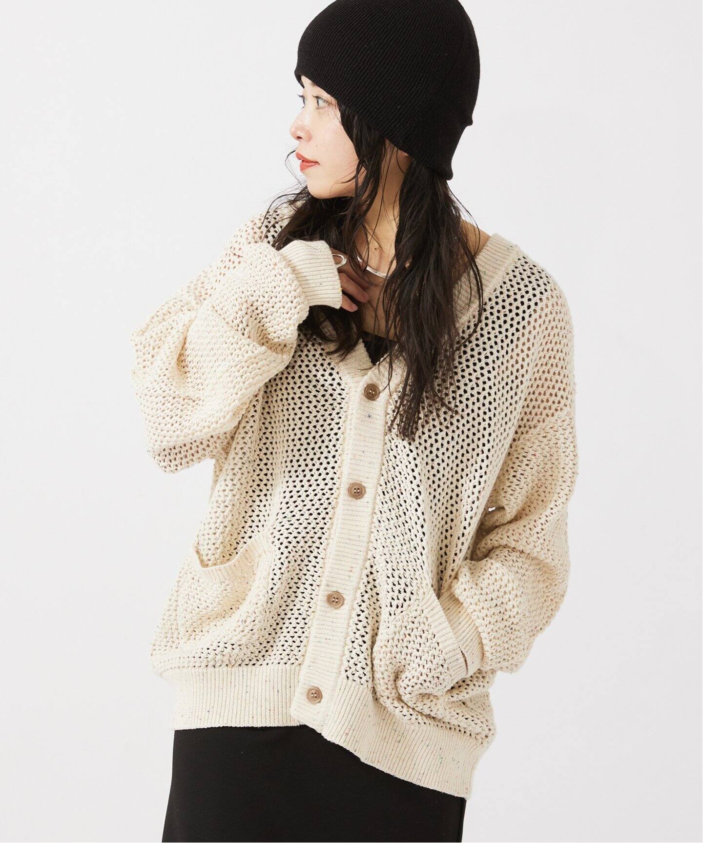 カラーネップ メッシュヤーン カーディガン（カーディガン）｜JOURNAL