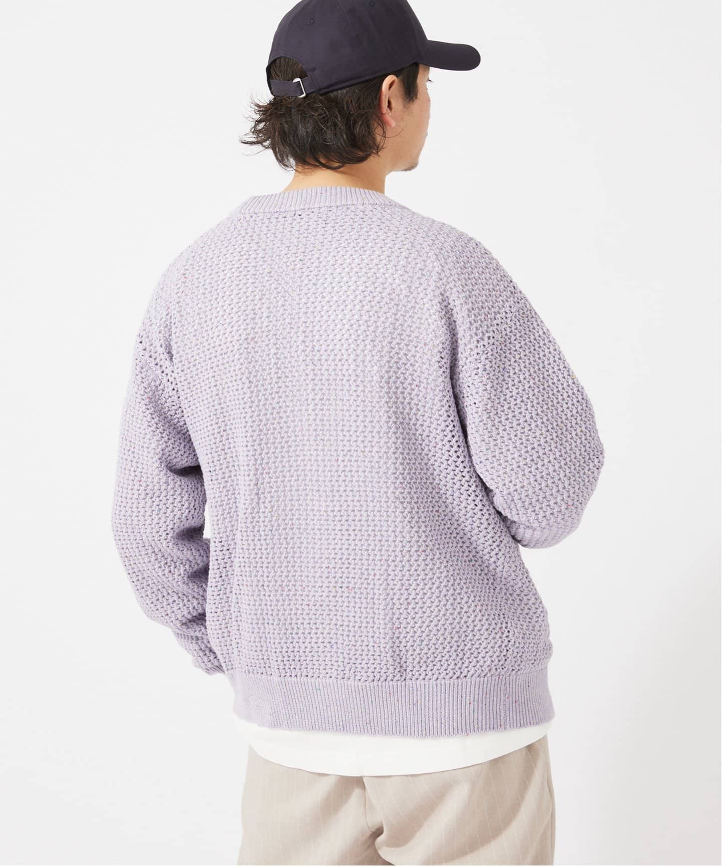 カラーネップ メッシュヤーン カーディガン（カーディガン