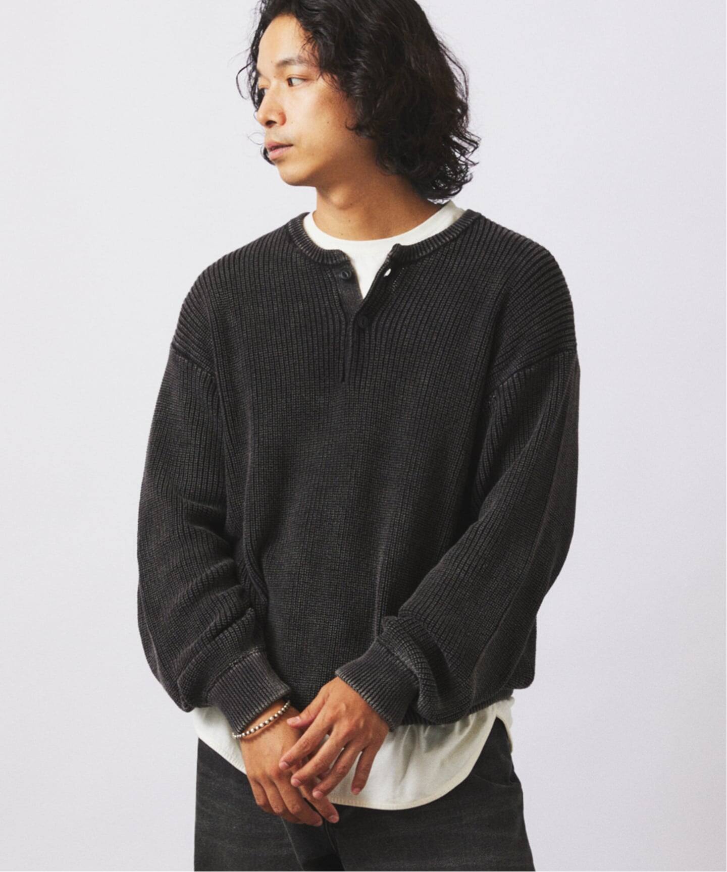 フェードコットン ヘンリーネックニット（ニット／セーター）｜JOURNAL
