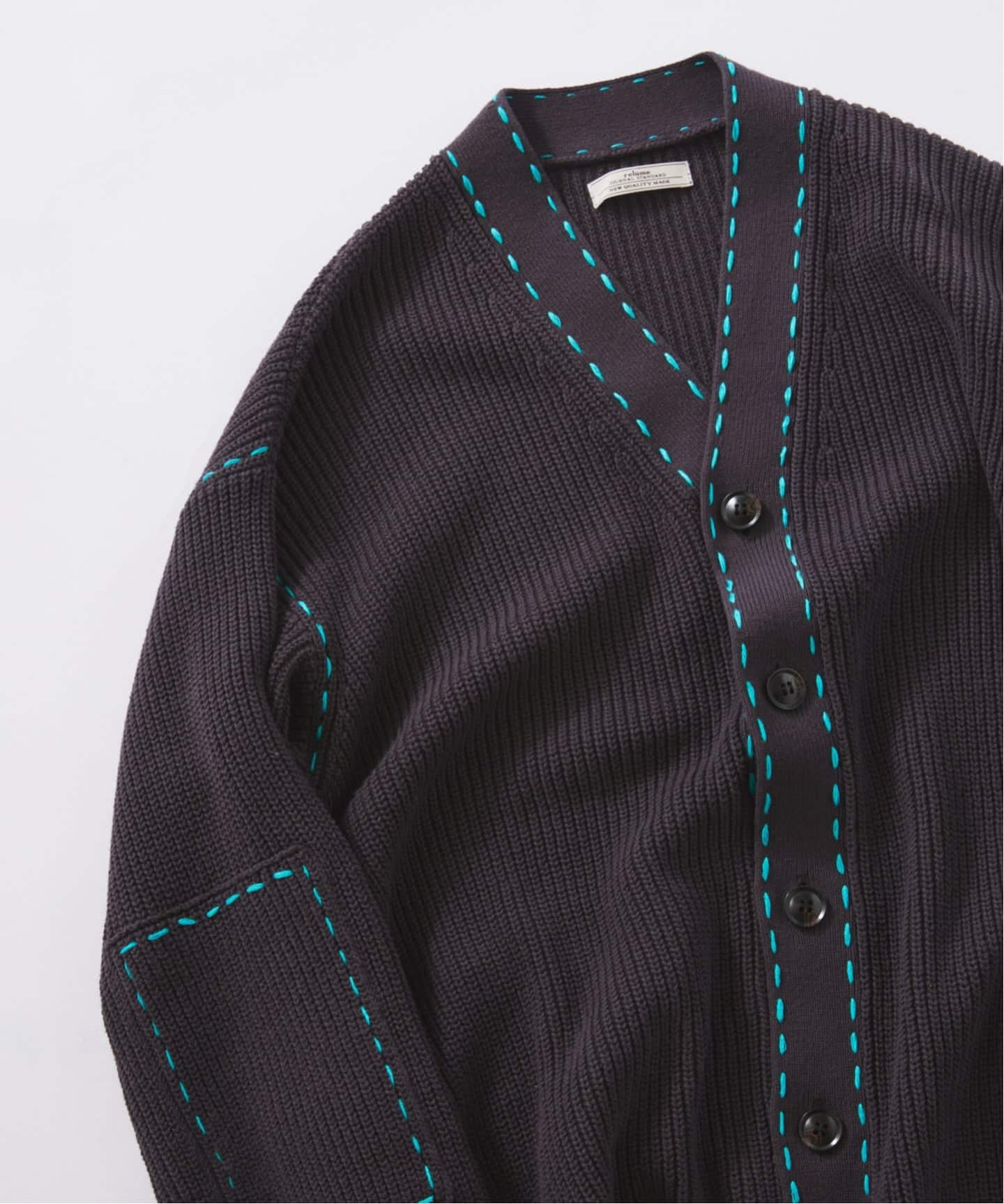 ハンド ステッチ アゼ ニット カーディガン（カーディガン
