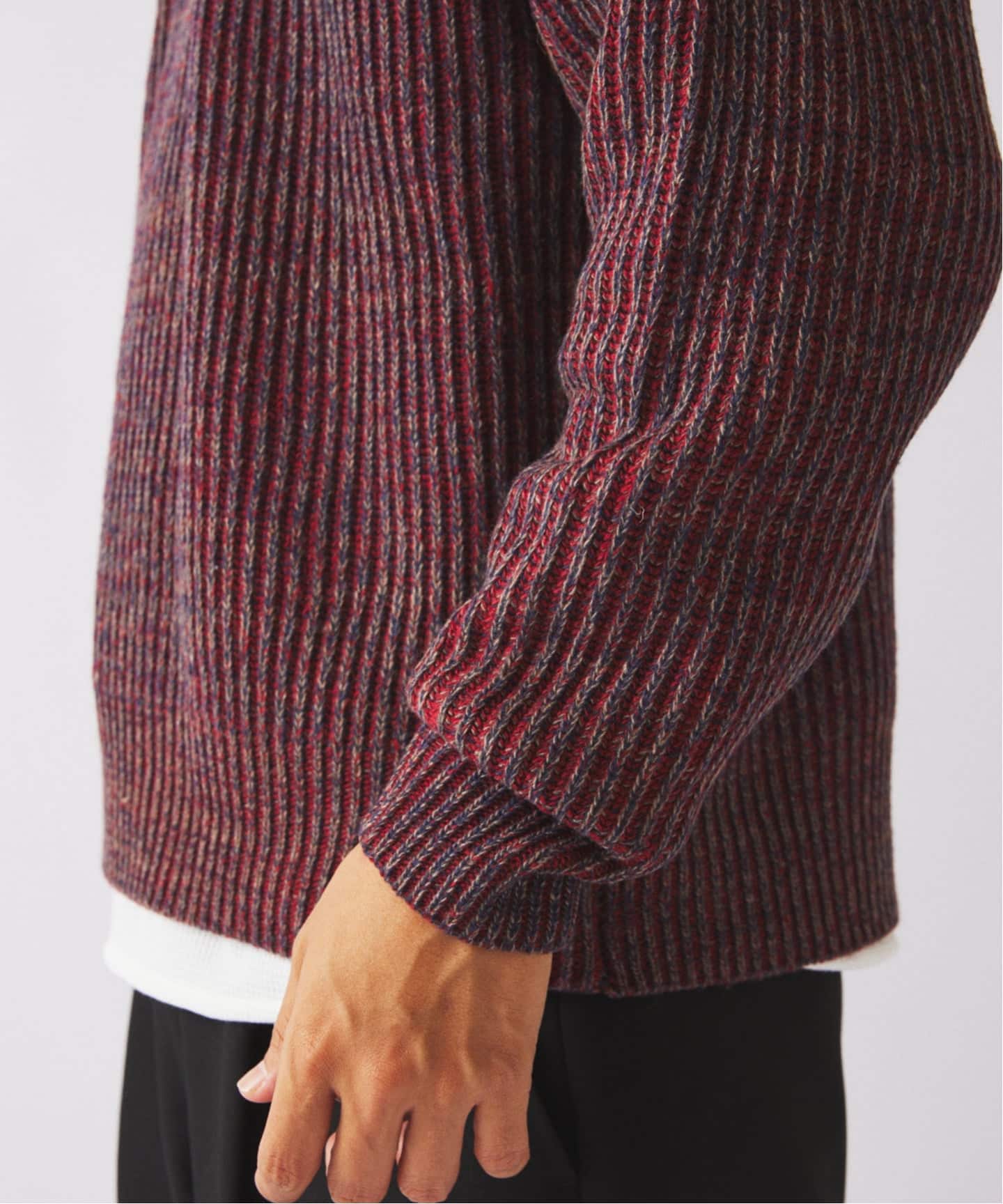 リドム　クルーネックニット セール】 ウールムリネ クルーネックニットプルオーバー