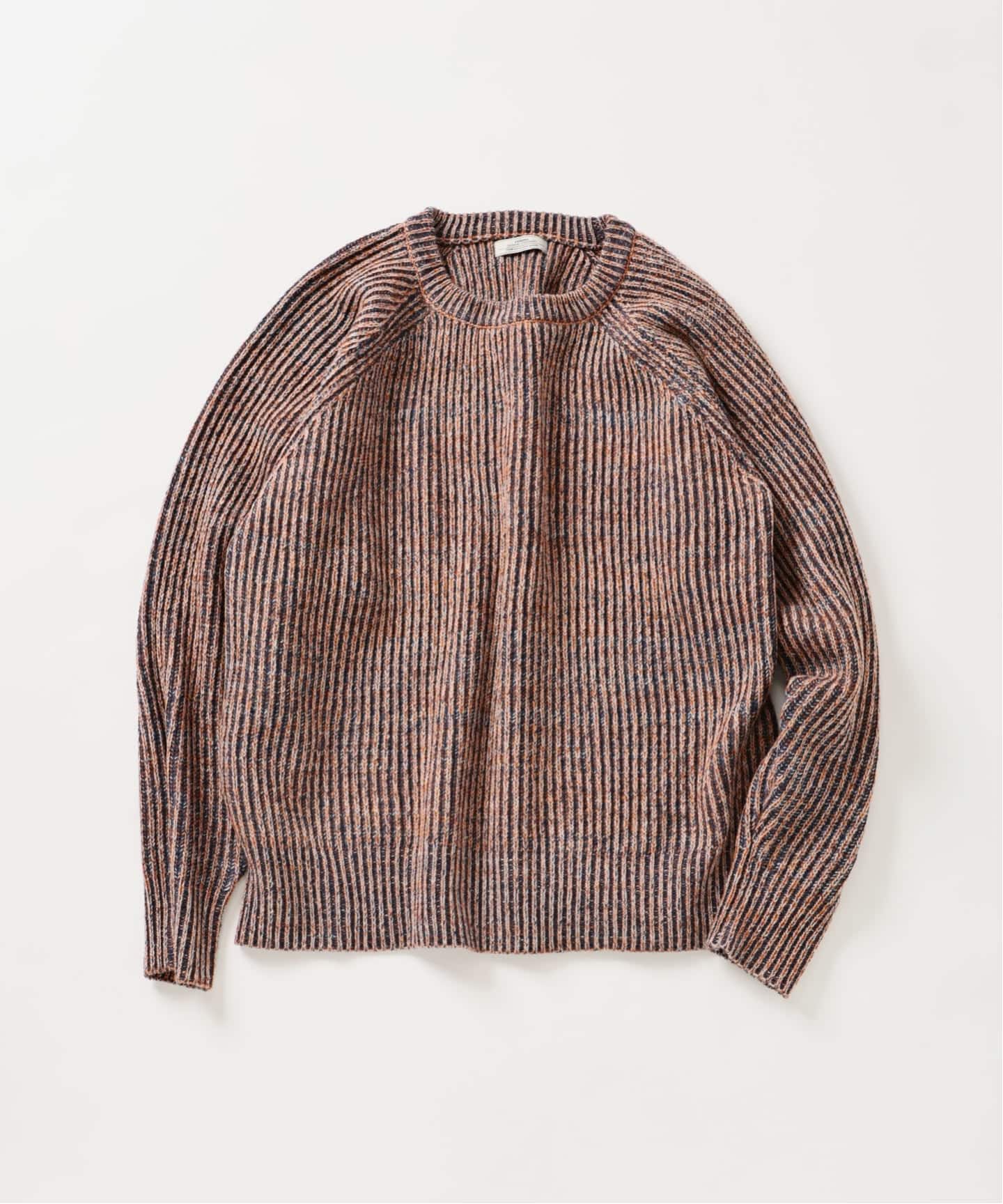 コントラスト リブ クルーネック ニット （ニット／セーター