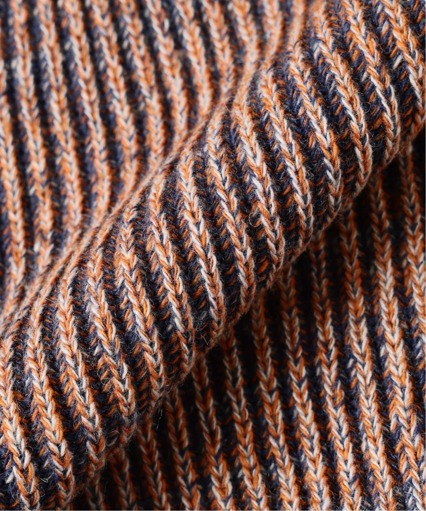 コントラスト リブ クルーネック ニット （ニット／セーター