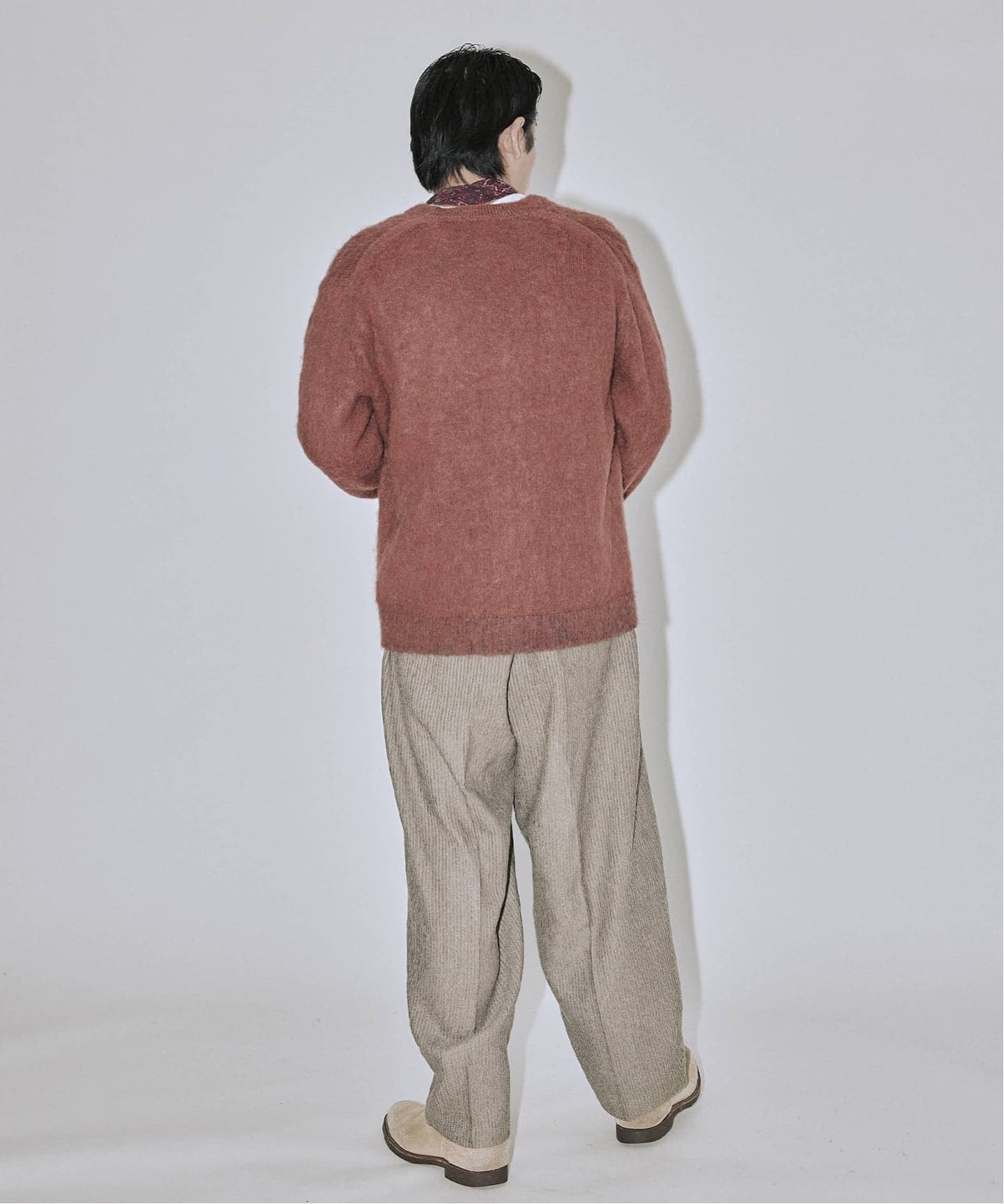 J.S.Homestead / アルパカ 混 ヘザー カーディガン