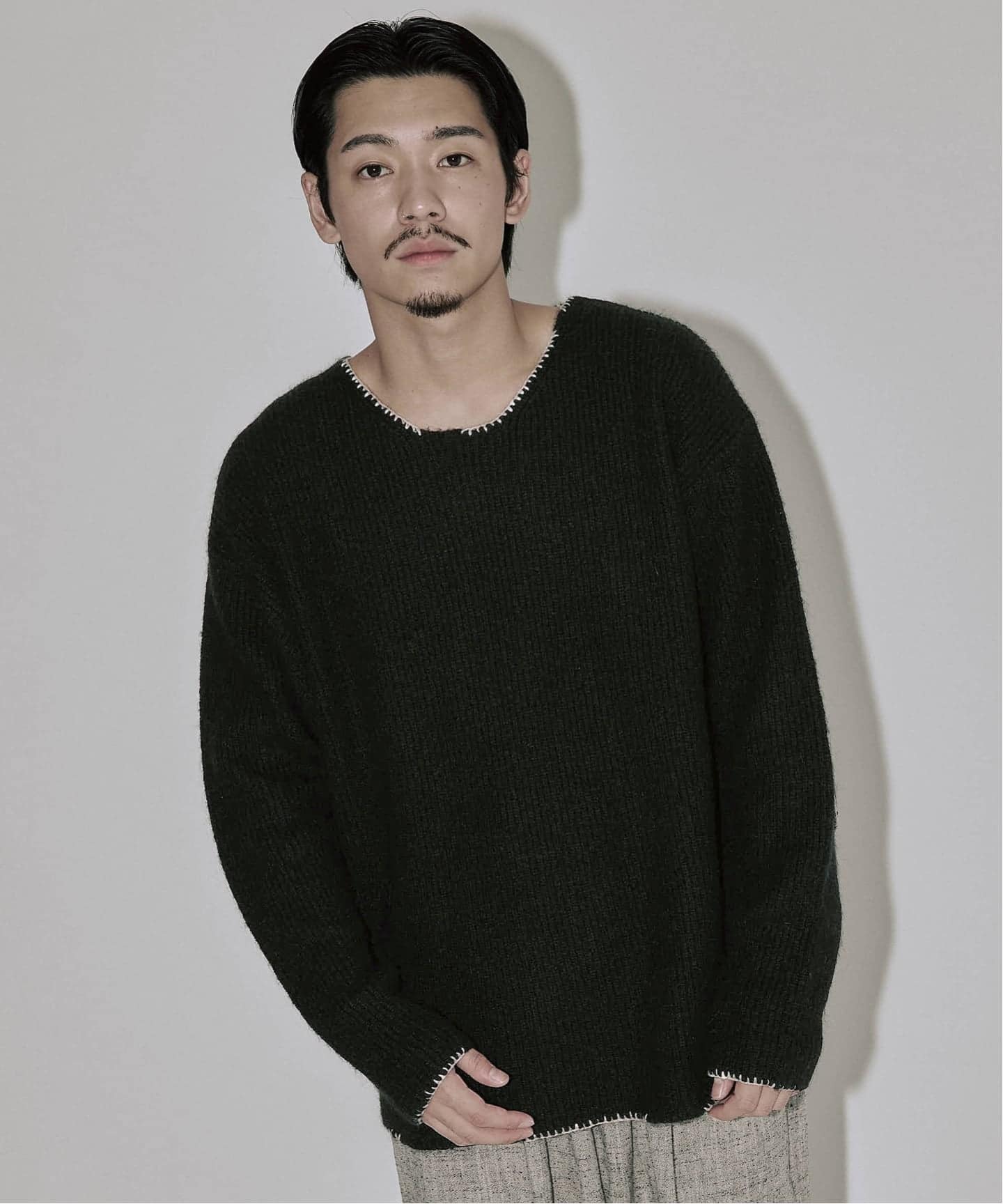 J.S.Homestead / ブランケット ステッチ リブ ニット（ニット