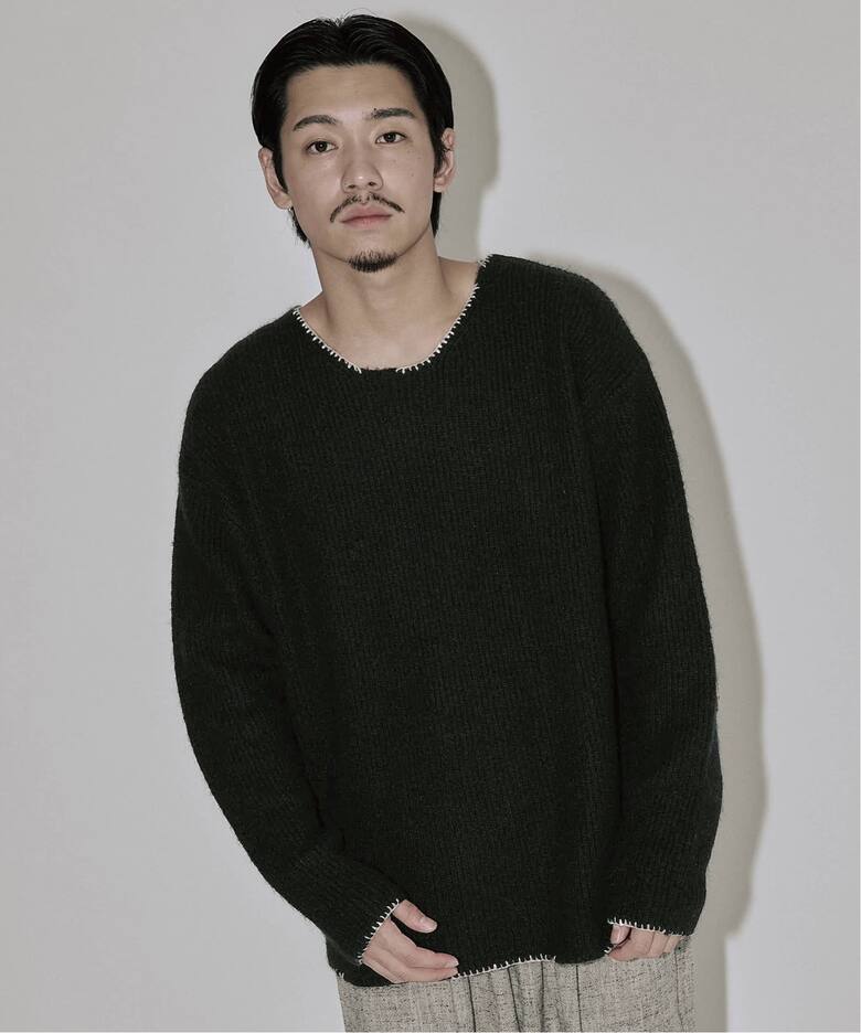 J.S.Homestead / ブランケット ステッチ リブ ニット（ニット 