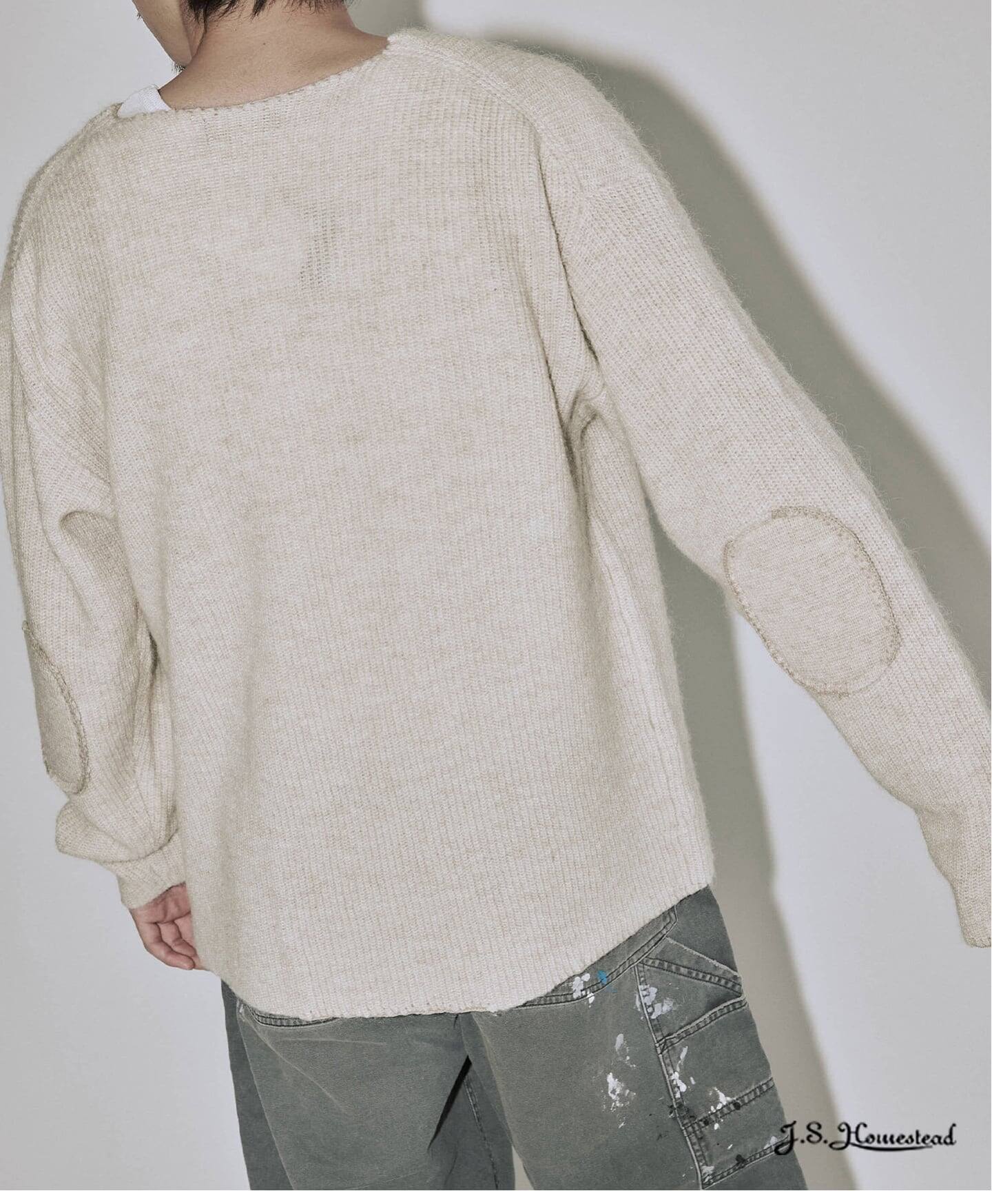 J．S．ホームステッド（J．S．stead）/J．S．stead / ブランケット ステッチ リブ ニット J.S.Homestead / ブランケット ステッチ リブ ニット（ニット
