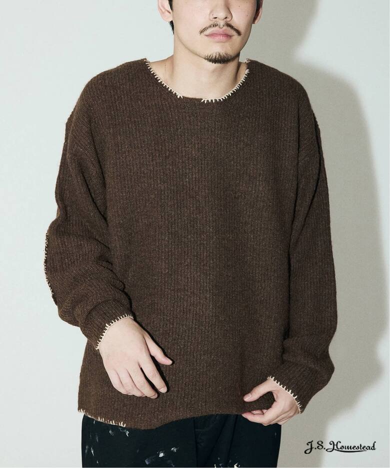 J.S.Homestead / ブランケット ステッチ リブ ニット（ニット 