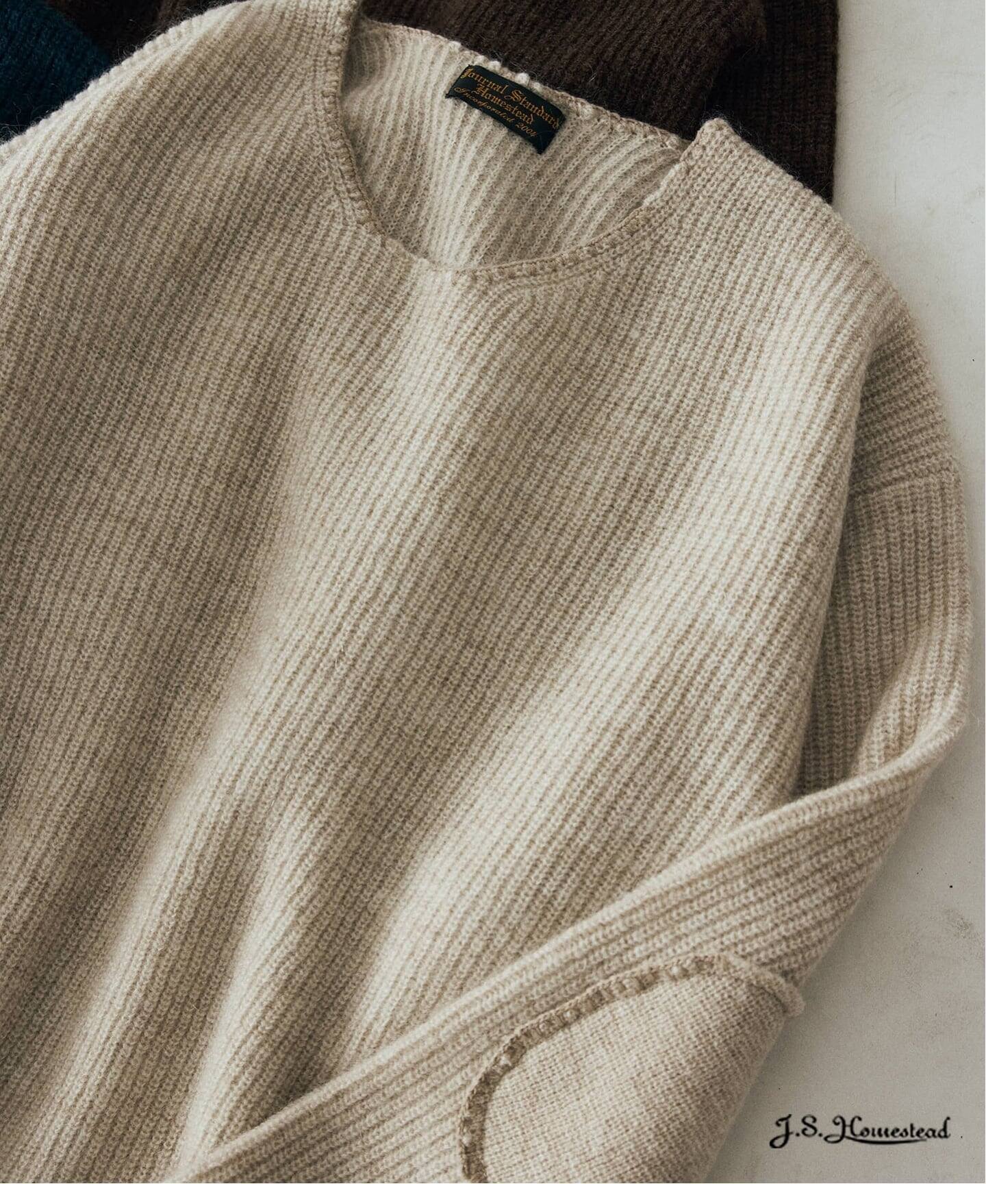 J.S.Homestead / ブランケット ステッチ リブ ニット(ニット J.S.Homestead / ブランケット ステッチ リブ ニット(ニット