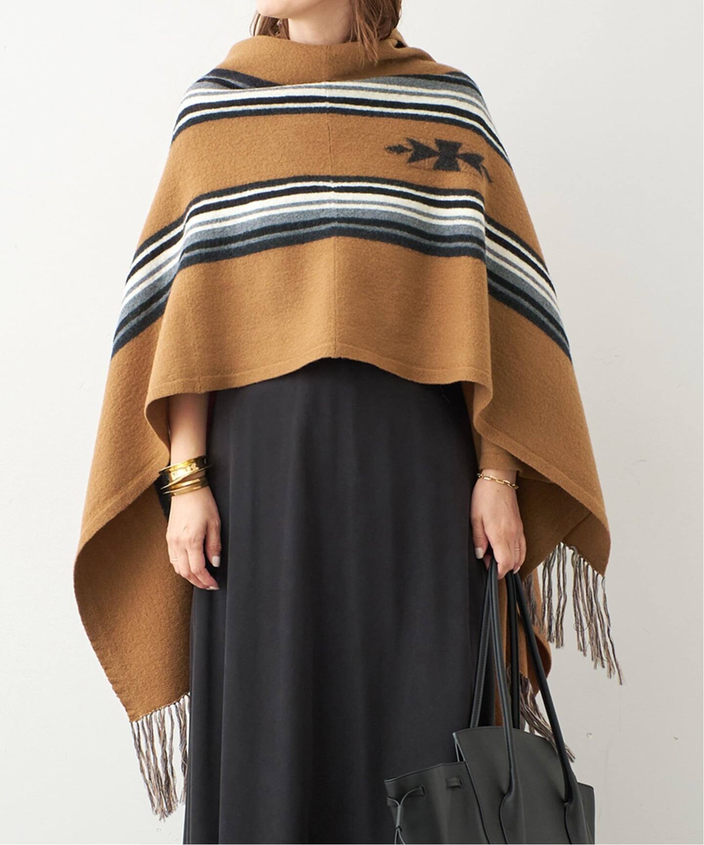 ドゥーズィエムクラス　ベージュポンチョ 中古・古着通販】MUSE de Deuxieme Classe (ミューズ ドゥーズィエム