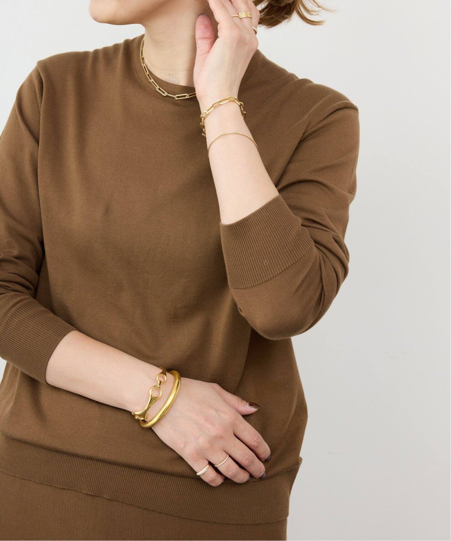 FF30 GIZA クルーネック プルオーバー（ニット／セーター）｜Deuxieme  