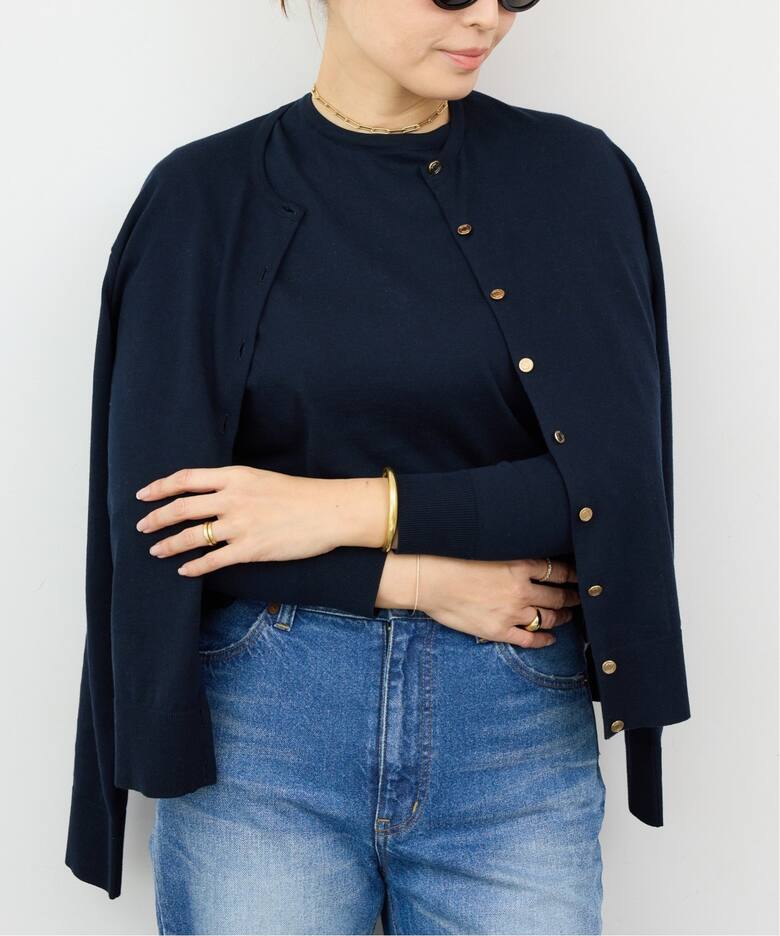 ドゥーズィエムクラス FF 30 GIZA クルーネックカーディガン（DEUXIEME  