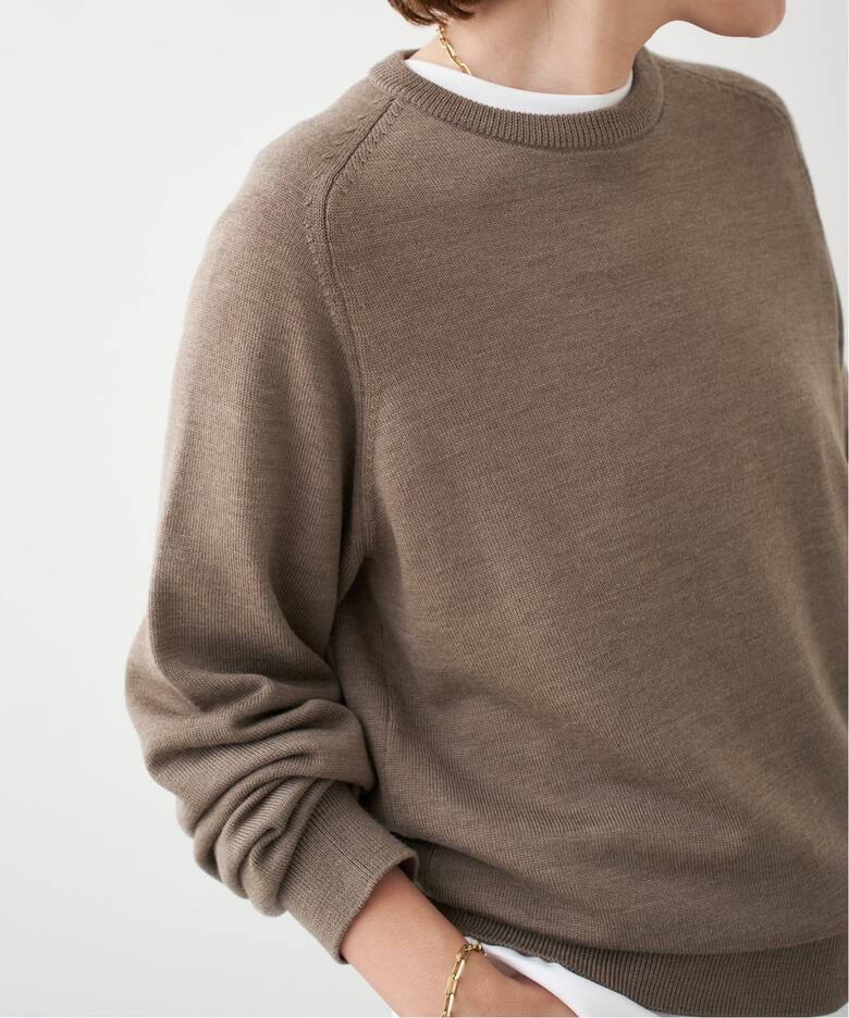 Deuxieme Classe BoucleVネックプルオーバー ブークレニット WISH  