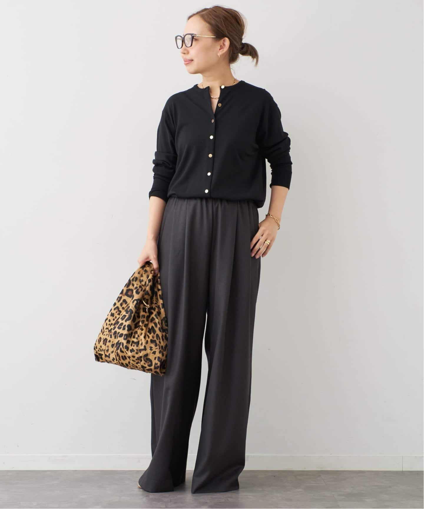 試着のみ DeuxiemecClasse FF30クルーネックカーディガングレー 試着のみ☆DeuxiemeClasse FF30 クルーネックカーディガングレー