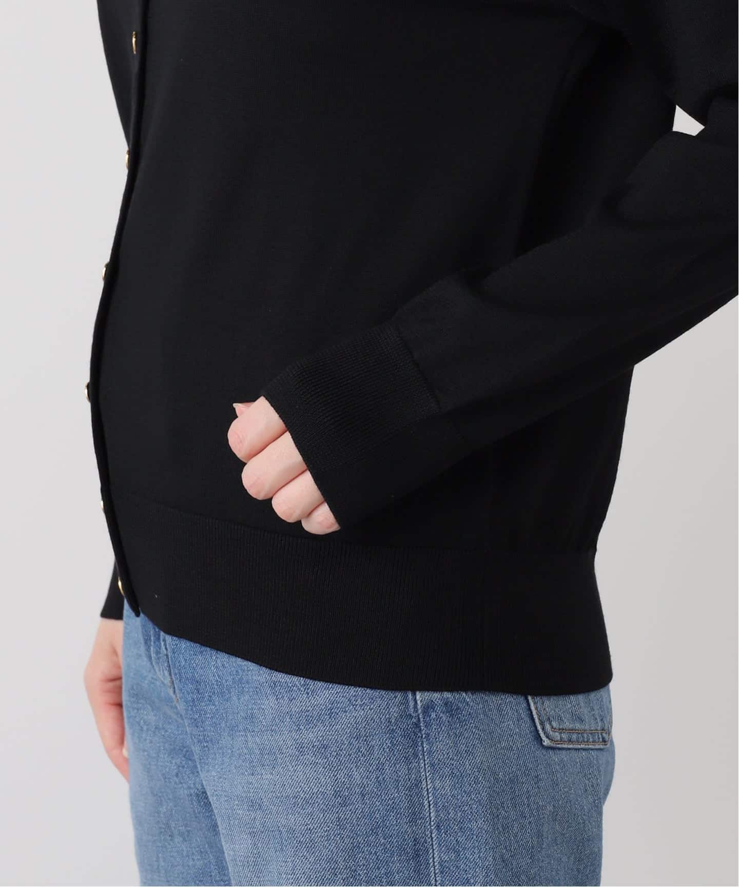 Deuxieme Classe FF30 クルーネックカーディガンブラック 黒 FF30 TODAY クルーネックカーディガン（カーディガン）｜MUSE de