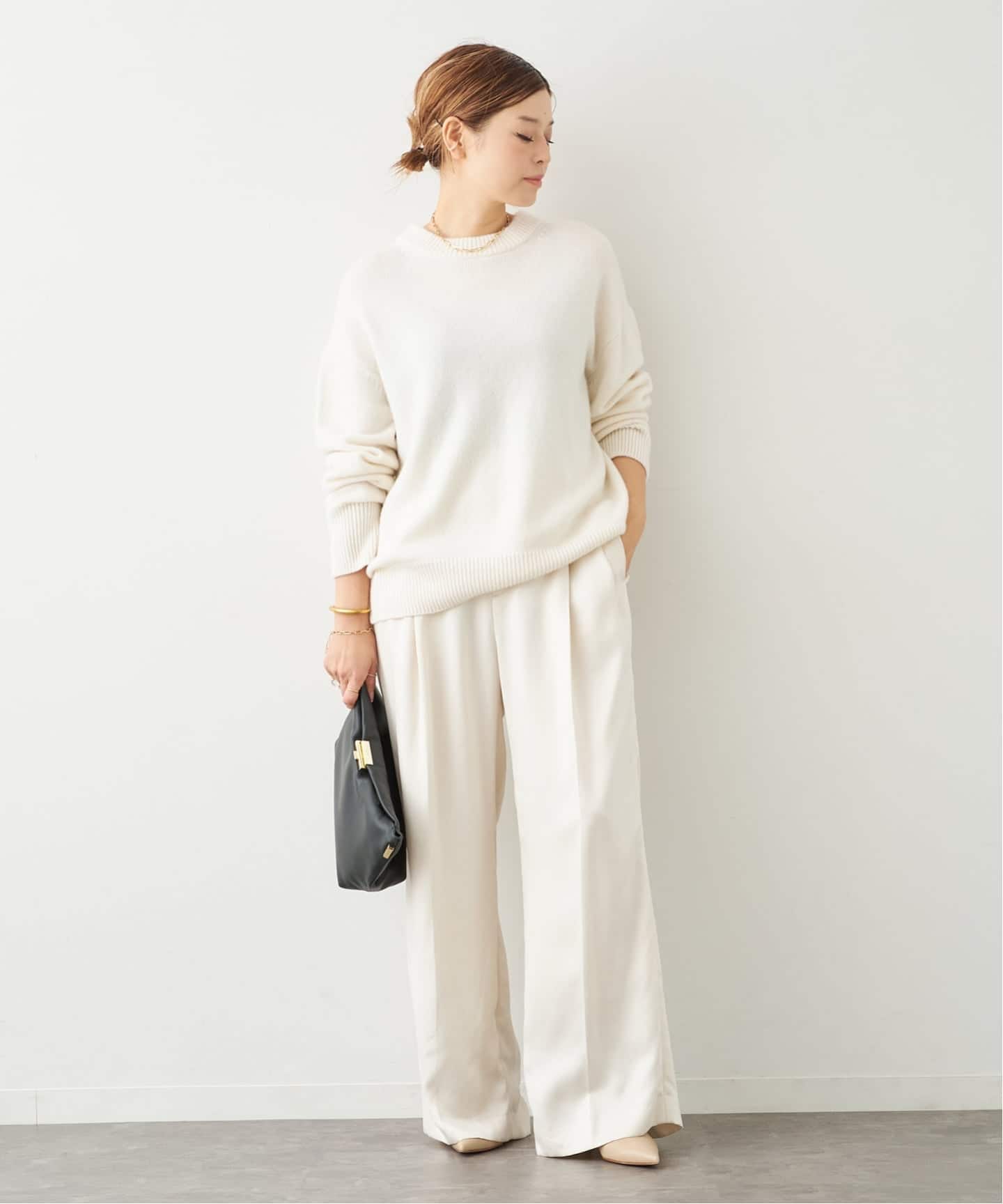 CASHY OVER クルーネックプルオーバー（ニット／セーター）｜Deuxieme