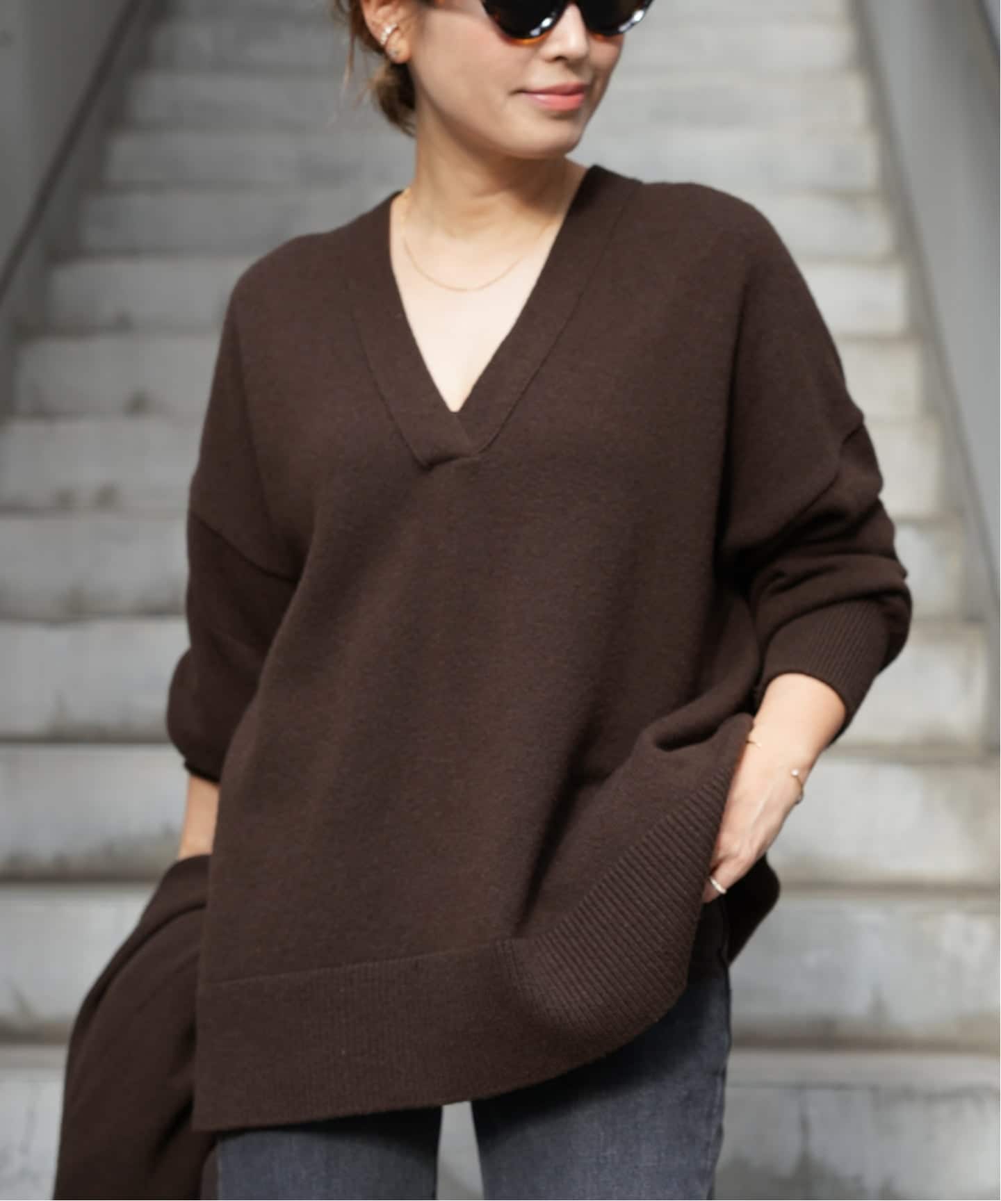 OLBIA Vネック プルオーバー（ニット／セーター）｜Deuxieme Classe