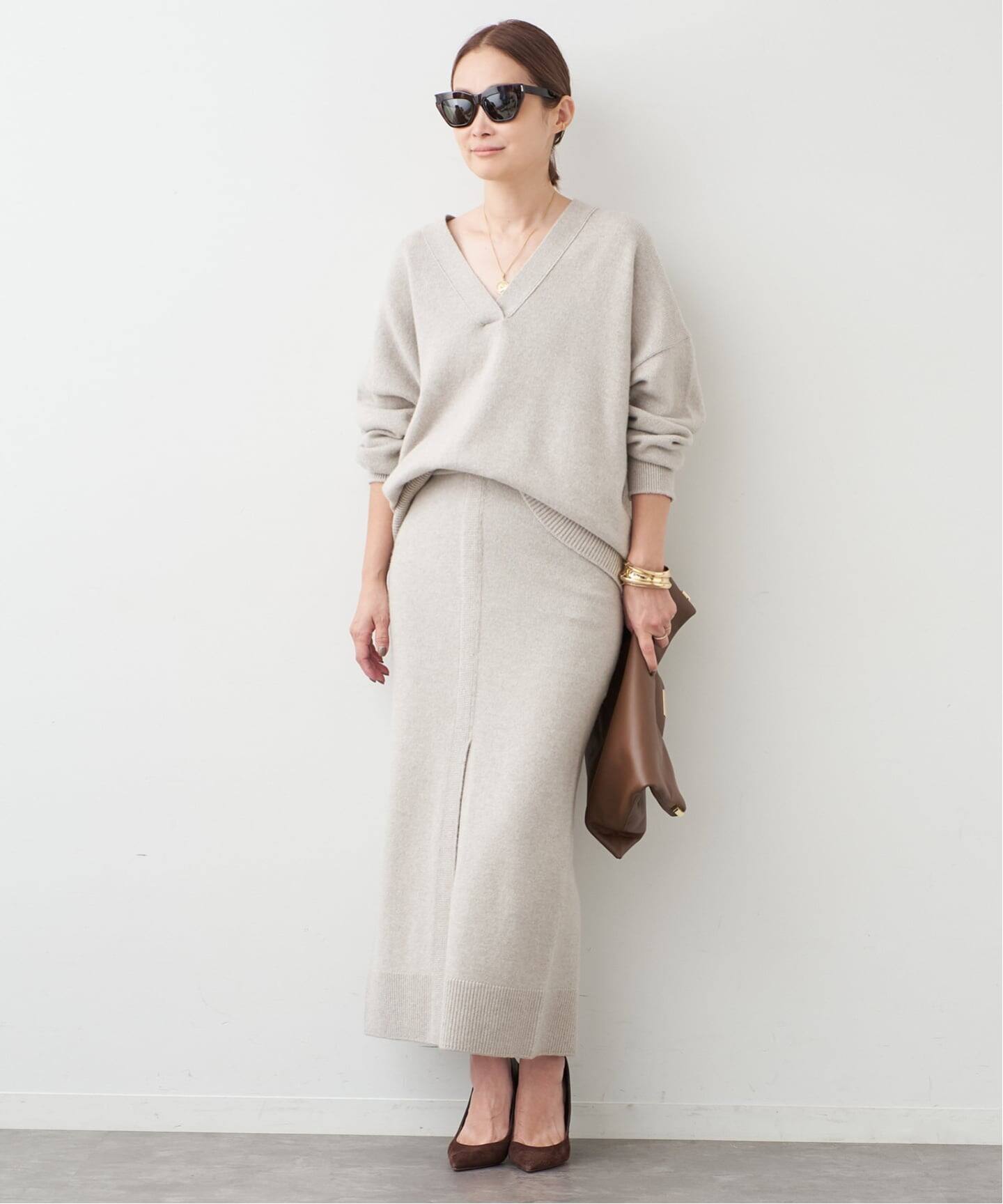 OLBIA Vネック プルオーバー（ニット／セーター）｜Deuxieme