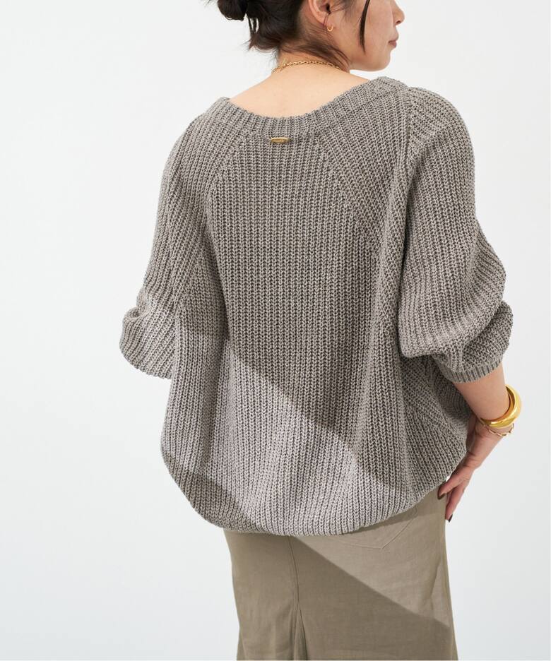 追加 Lily Linen アゼ プルオーバー（ニット／セーター）｜Deuxieme  