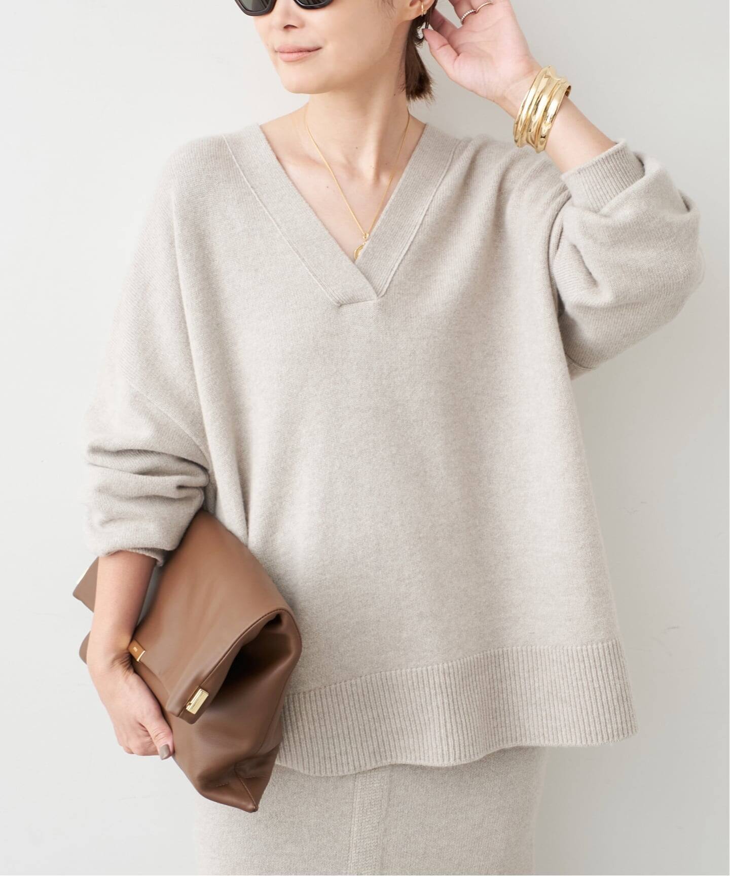 追加 OLBIA Vネック プルオーバー（ニット／セーター）｜Deuxieme