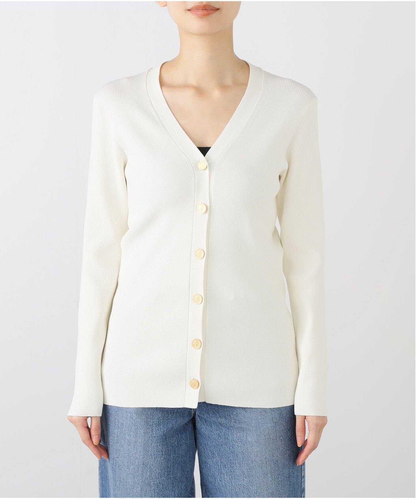 追加 *DINER RIB Vネックカーディガン（カーディガン）｜Deuxieme  