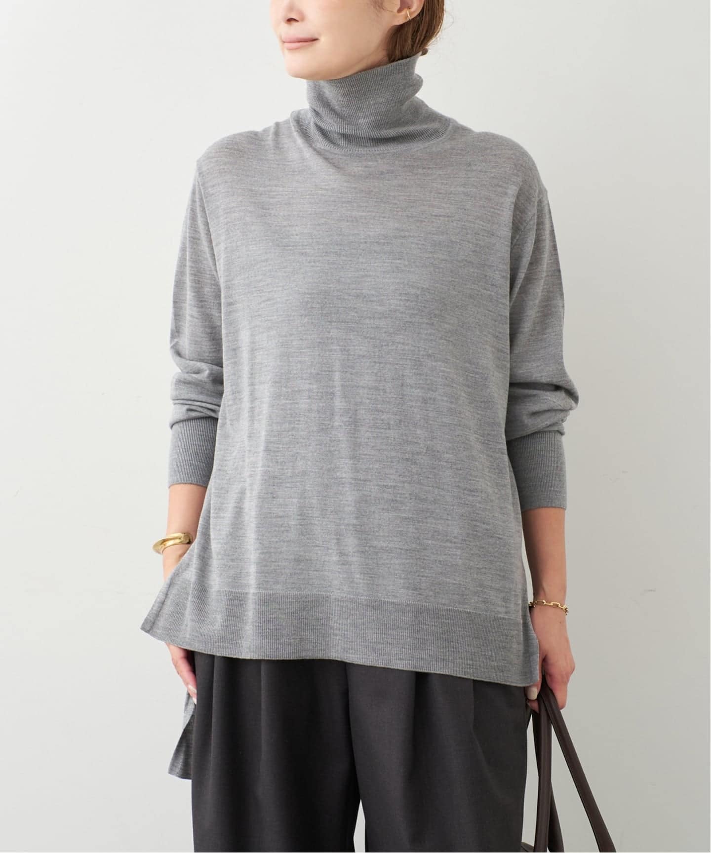 ドゥーズィエムクラス MILLENNIM タートルネックプルオーバー ニット MILLENNIUM タートルネック スリット プルオーバー（ニット